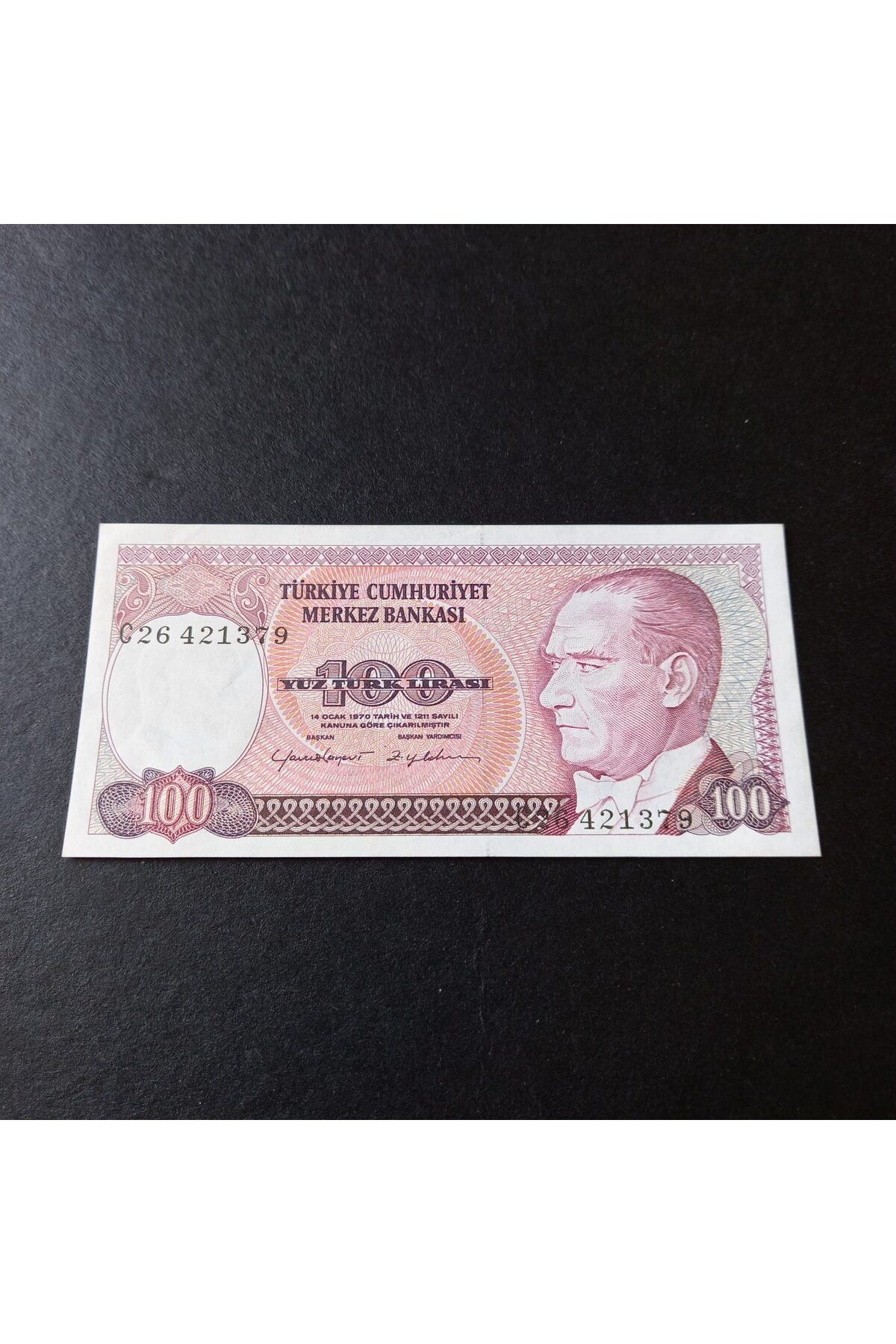 escoines koleksiyon 39963684ef8121a3d9 7.Emisyon 100 Lira Çil C Serisi Eski Kağıt Para