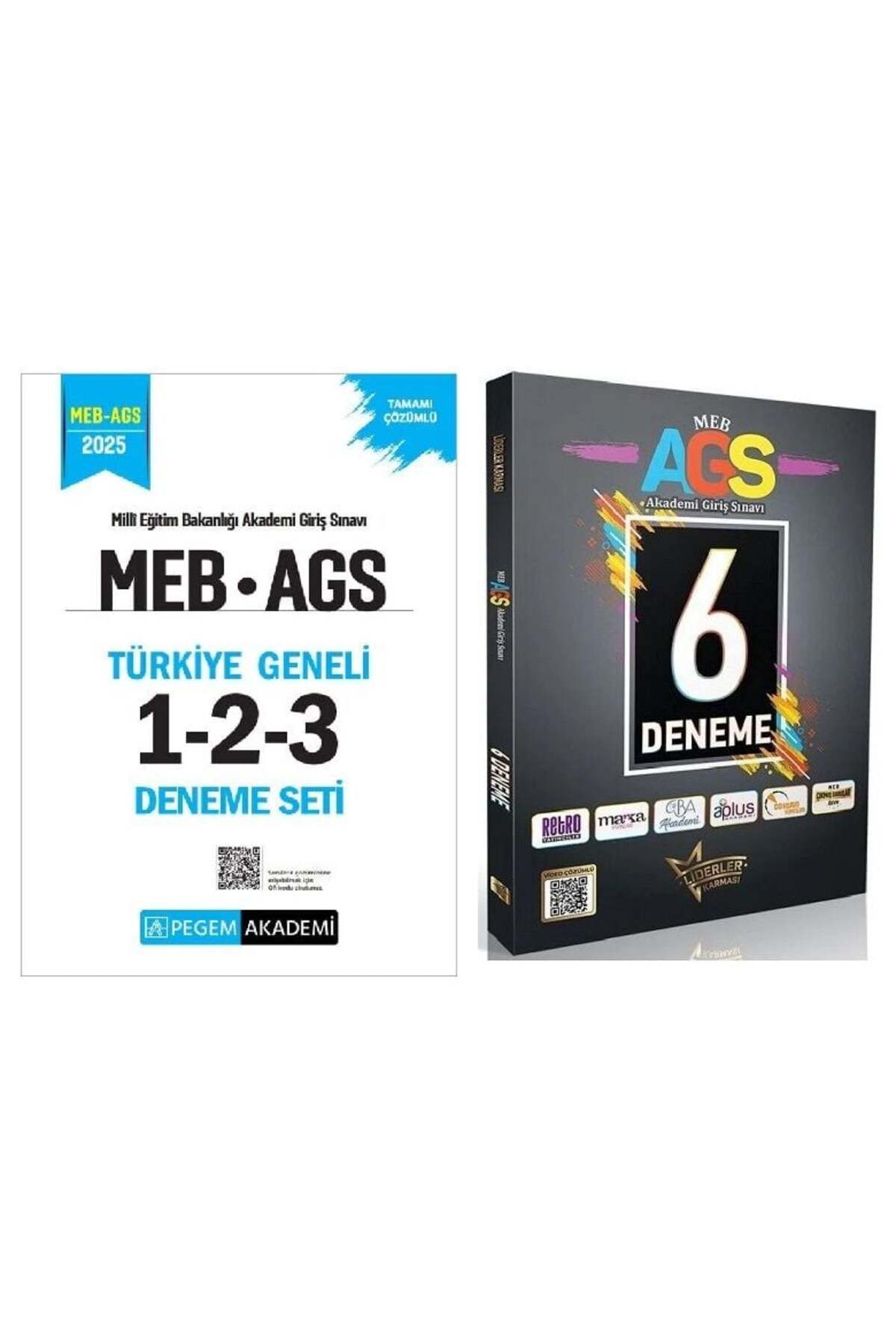 Pegem Akademi Yayıncılık Pegem + Liderler Karması 2025 MEB-AGS Tüm Dersler Türkiye Geneli 3+6 Deneme 2 li Set Pegem Akademi Y