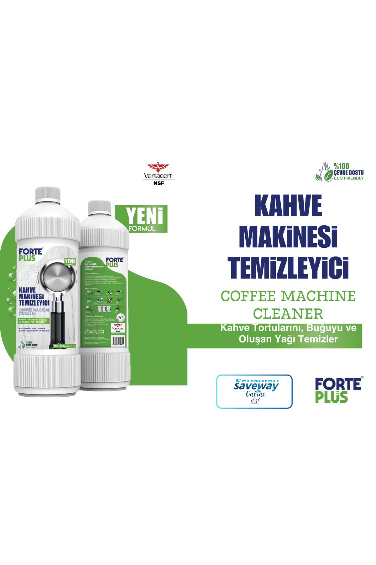 Forte Plus Kahve Makinası Temizleyicisi