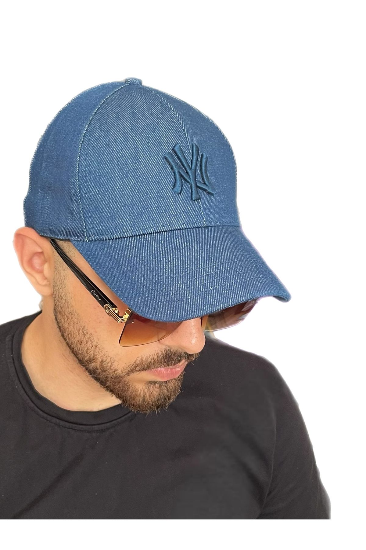 ZERAMİNE Unisex Beyzbol Ny Nakışlı Şapka Cırtlı