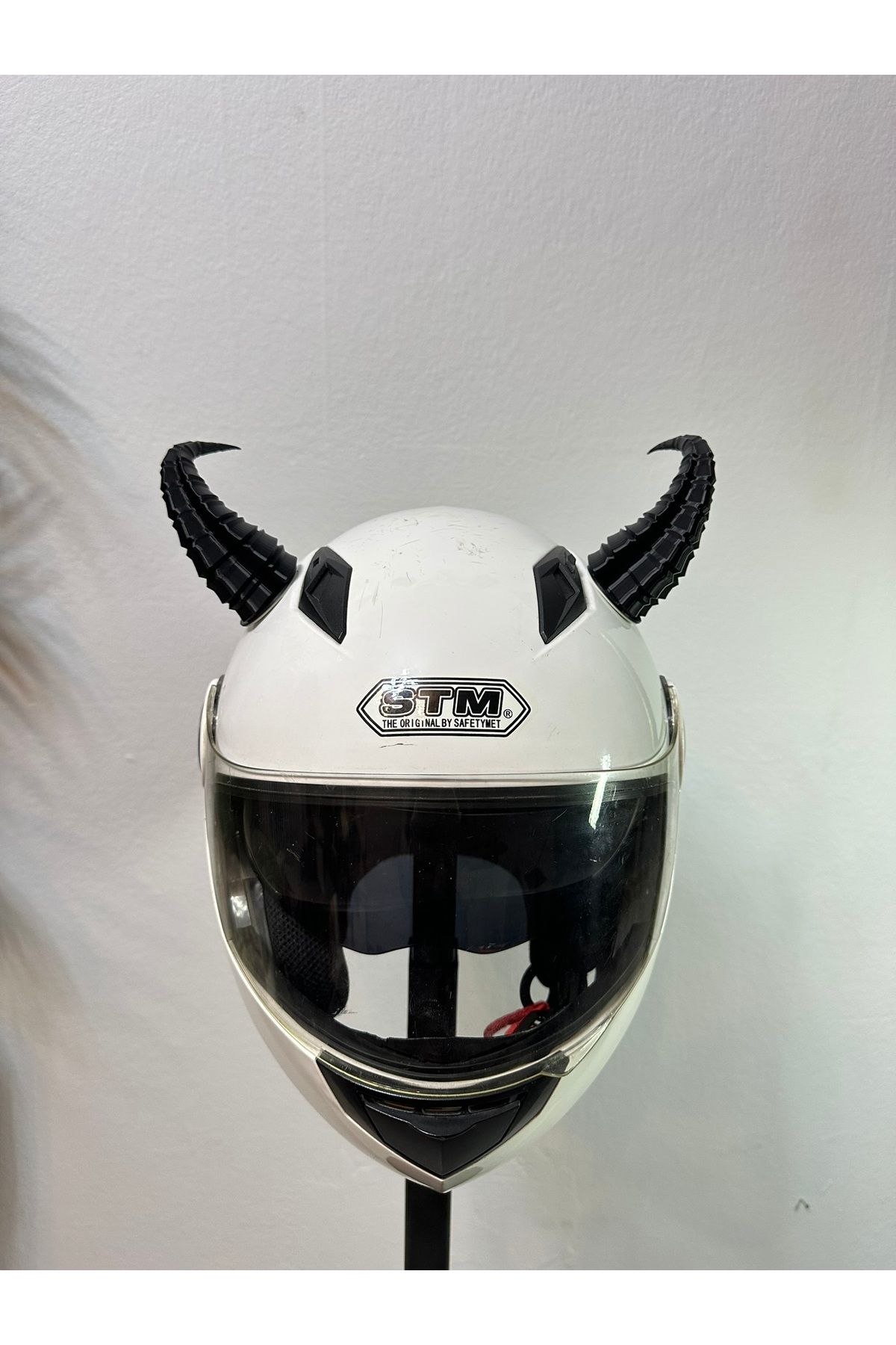 Butik Motor & Motosiklet Siyah Viking Boynuz Kask Dış Aksesuarı