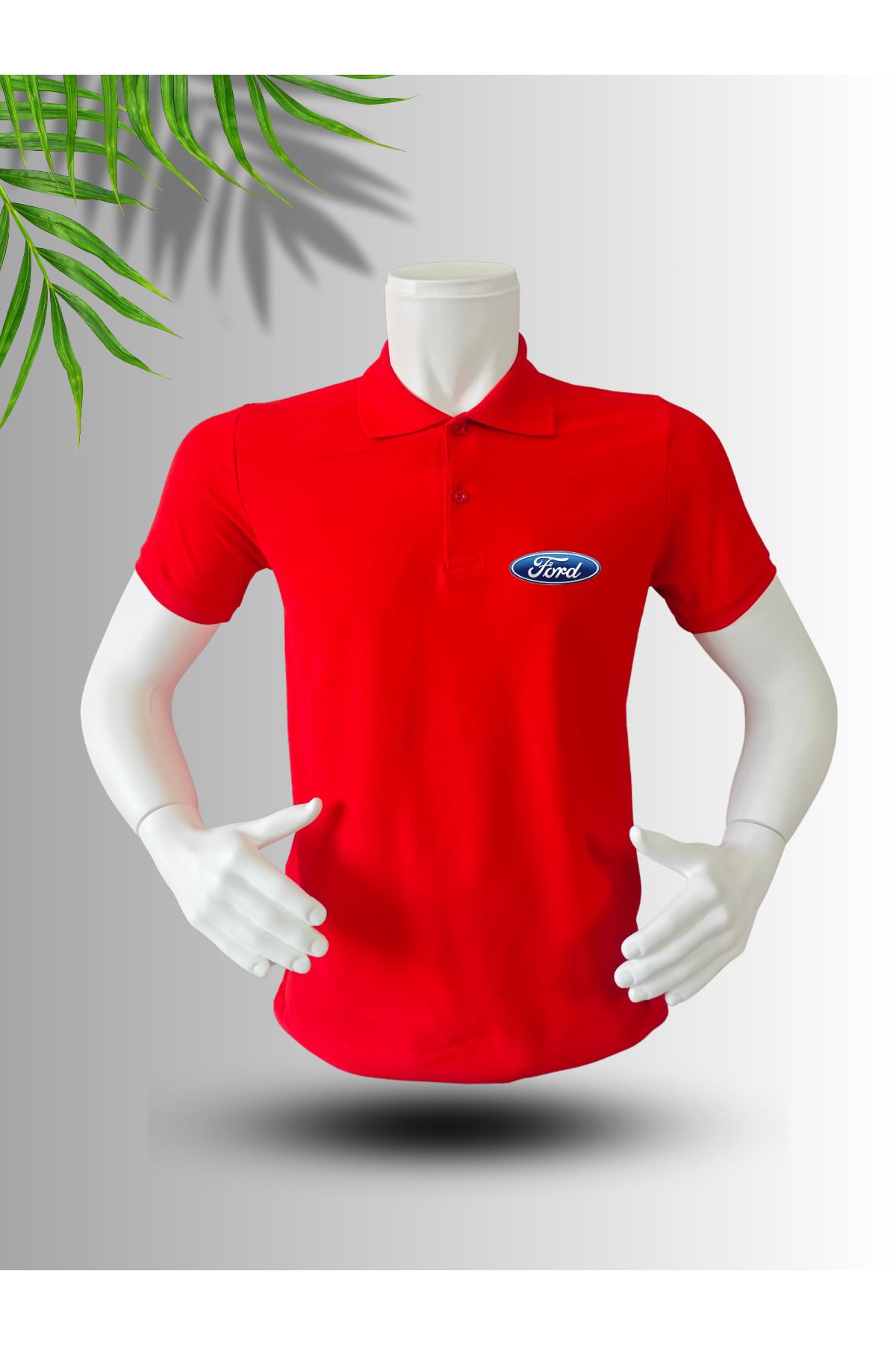 dafri LOGO BASKILI POLO YAKA PAMUK TİŞÖRT