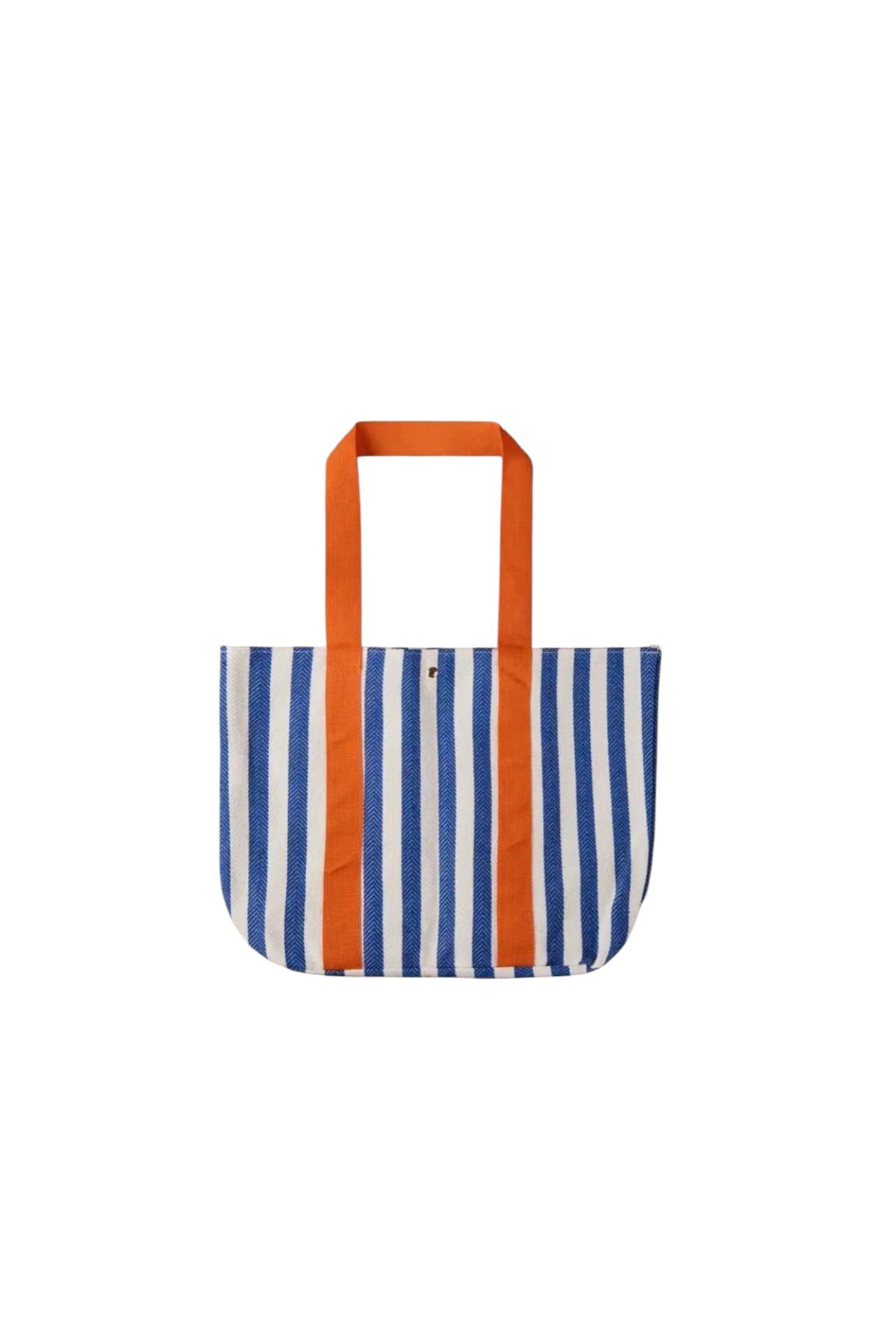 Lider MAGNESİA PLAJ ÇANTASI 48 X 35 CM SOFT MAVİ BEYAZ