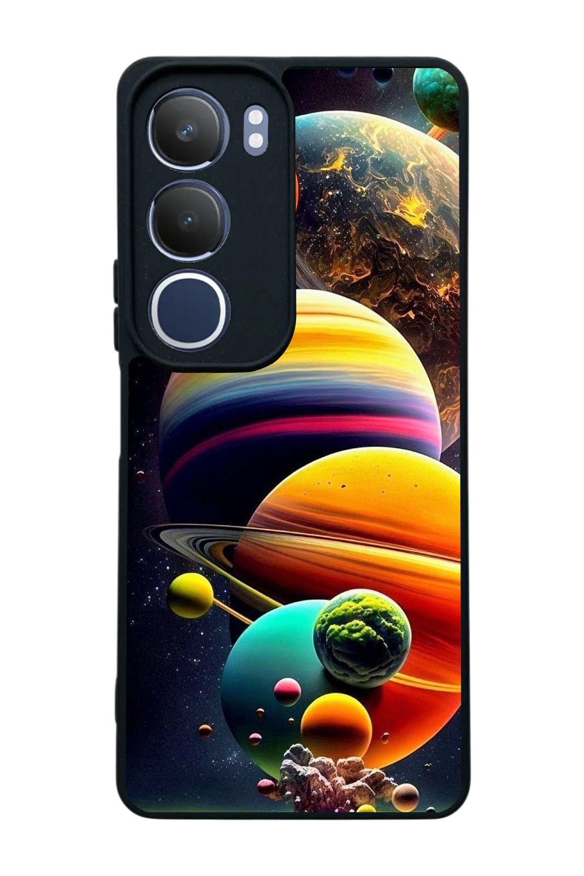 BGAKSESUAR Vivo Y19s Uyumlu Siyah Kılıf – Yumuşak Silikon, Koruyucu, Şok Emici Kapak