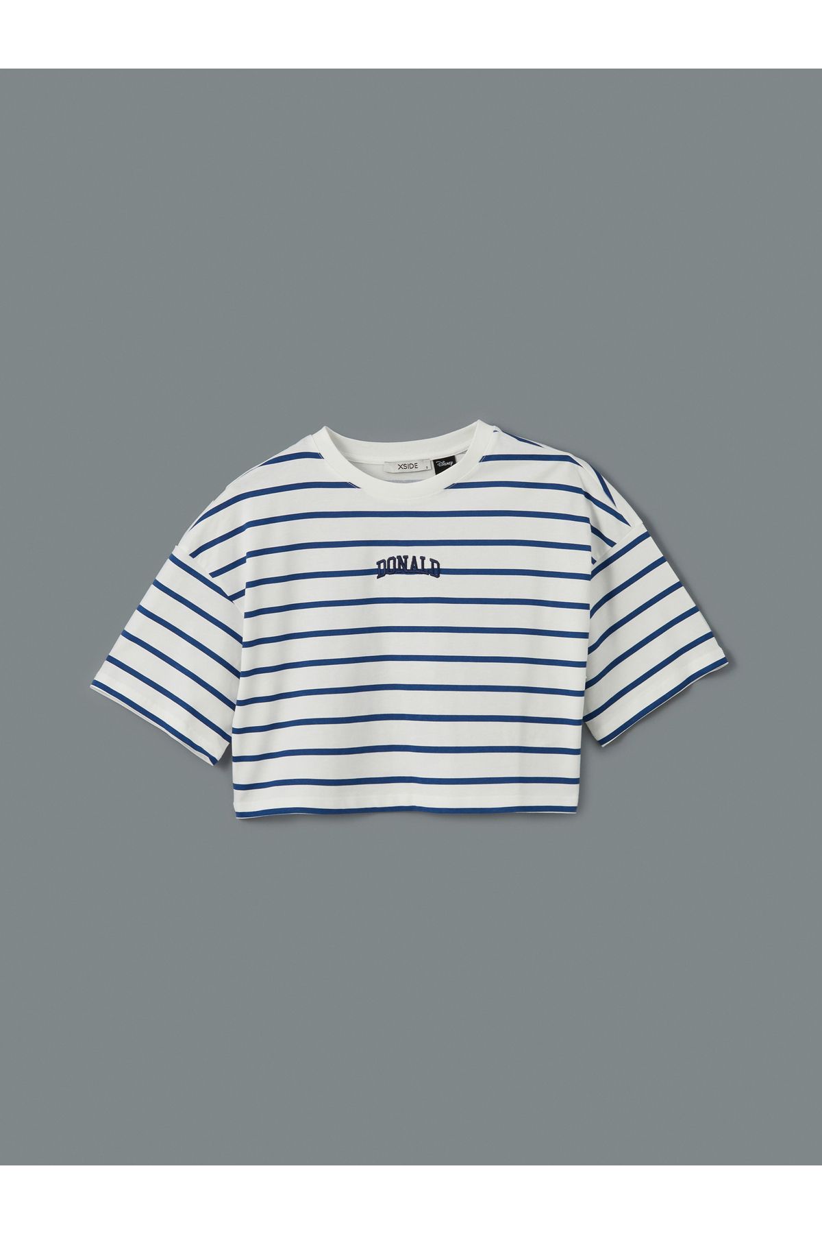 LC Waikiki Bisiklet Yaka Donald Duck Baskılı Kadın Crop