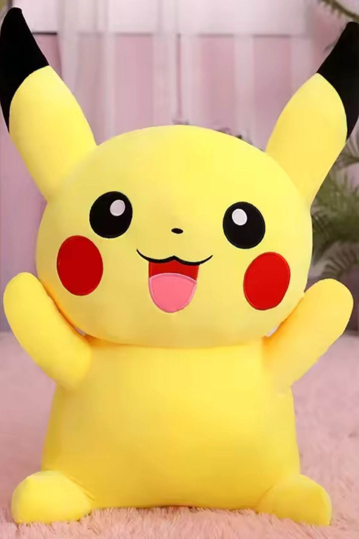 SEBURAM Pikachu Figürlü Oyuncak Yumuşak Dokulu Pokemon Pikachu Peluş Oyuncak