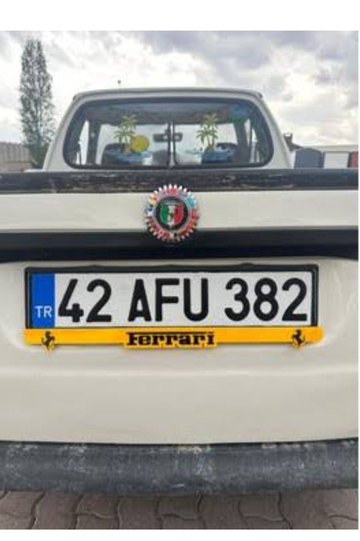 KARA AUTO Ferrari Pleksi Plakalık 2 Adet 1 Çift