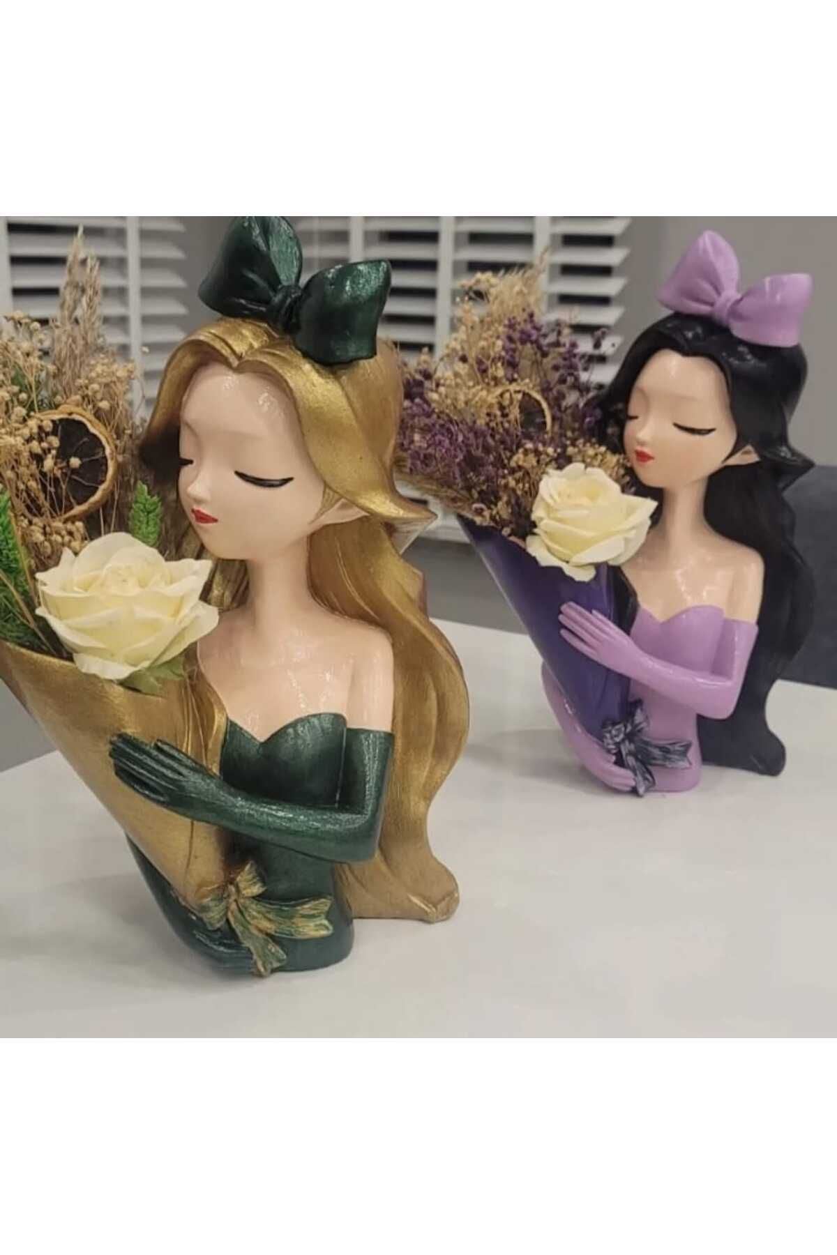 Okyanus Butik BUKETLİ KIZ BİBLO BALKON SÜSÜ