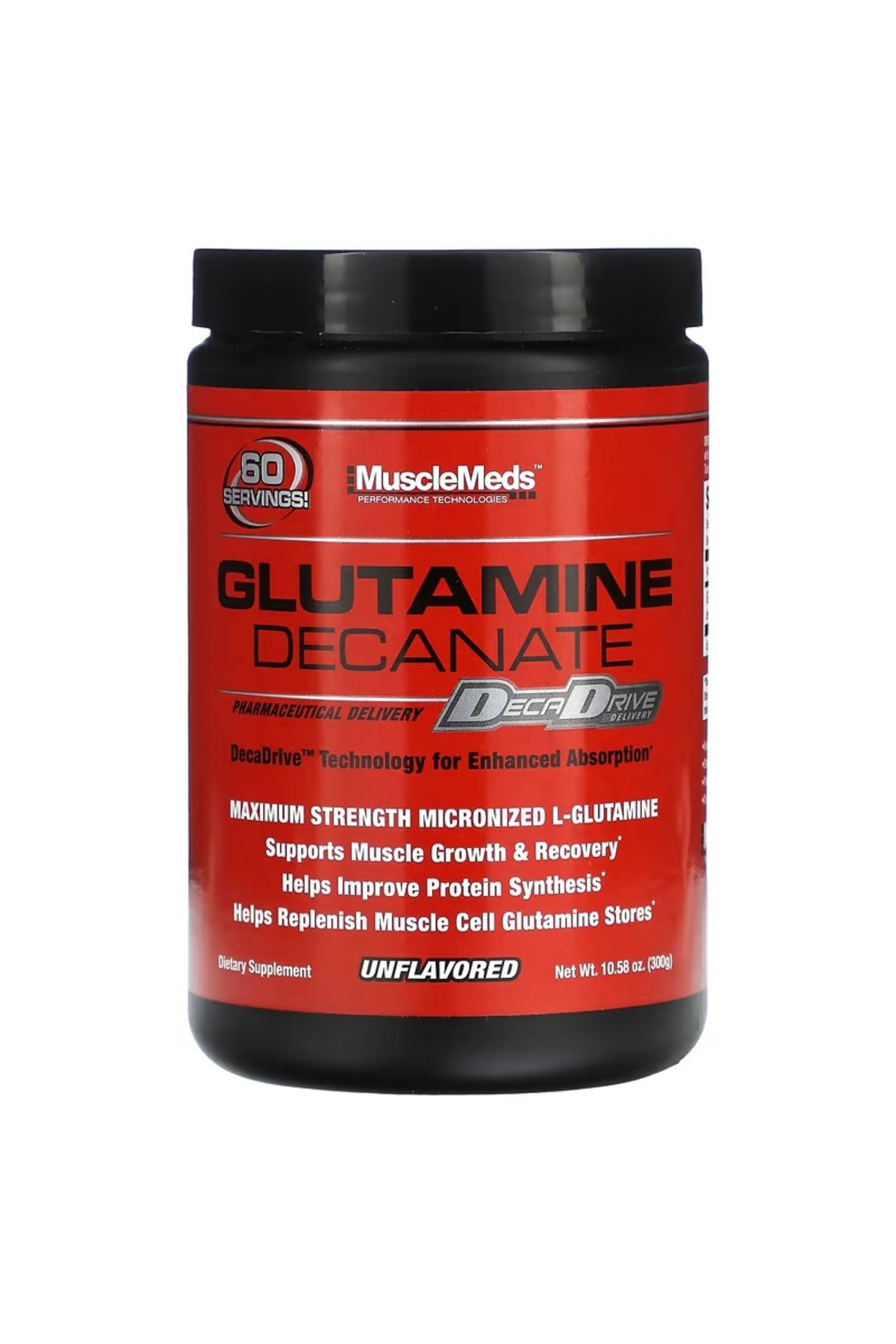 MuscleMeds , Mikronize Glutamine Gh Recovery Decanate, Unflavored 300 Gr - 60 servis