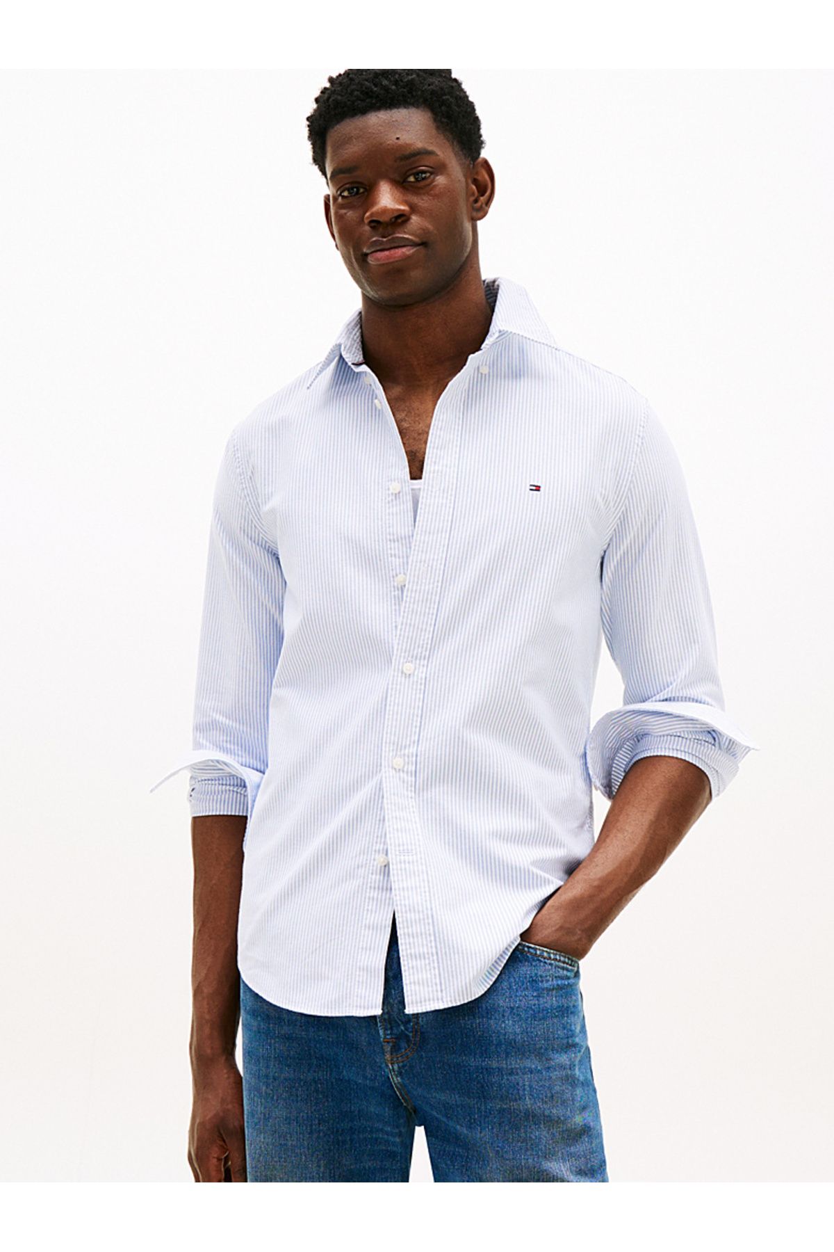 Tommy Hilfiger Regular Fit Stripe Oxford Shirt