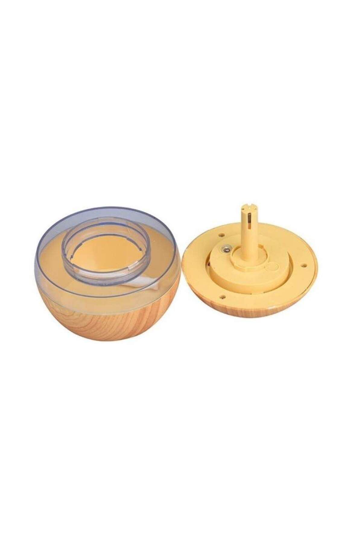 SIKS-Umidificator rotund ® pentru aromaterapie, difuzor de uleiuri esențiale, culoare lemn deschis, 300 ml 3