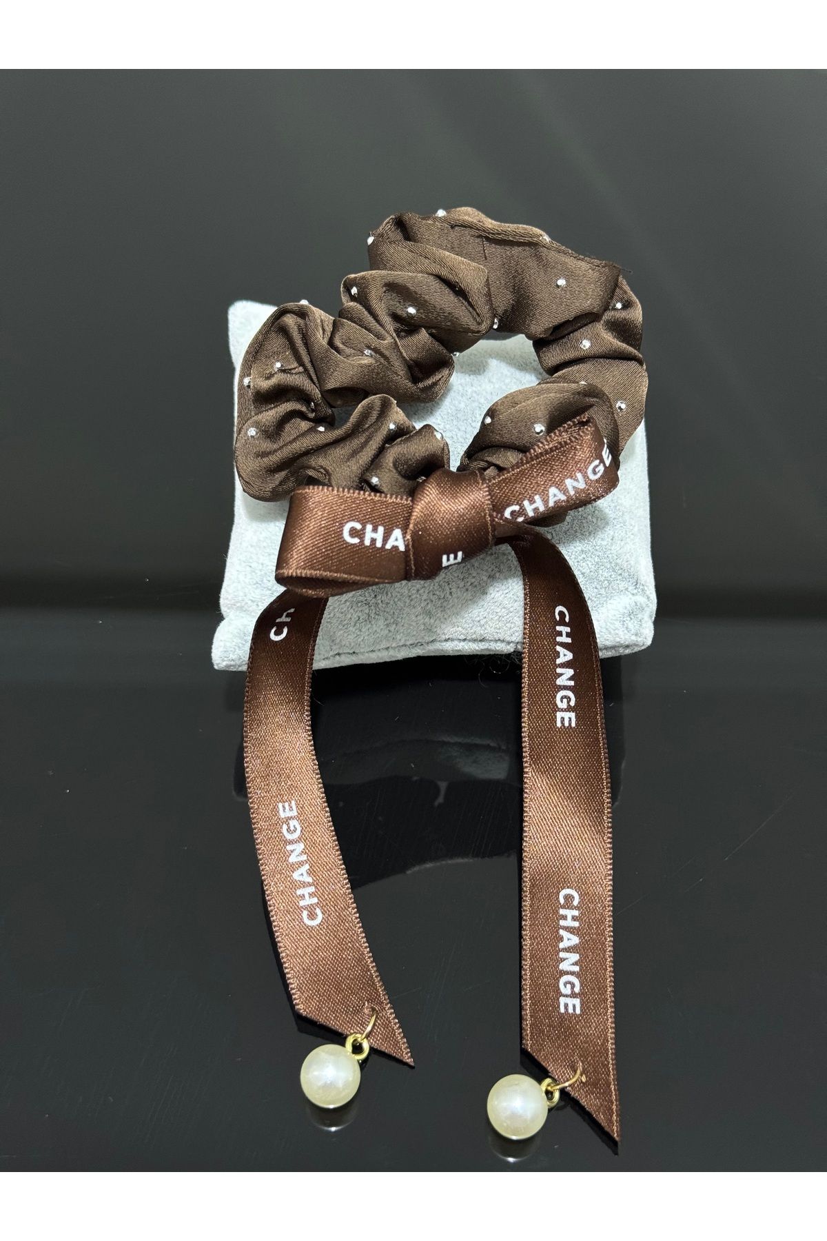 XUPING JEWELRY Saten lastikli kahverengi toka