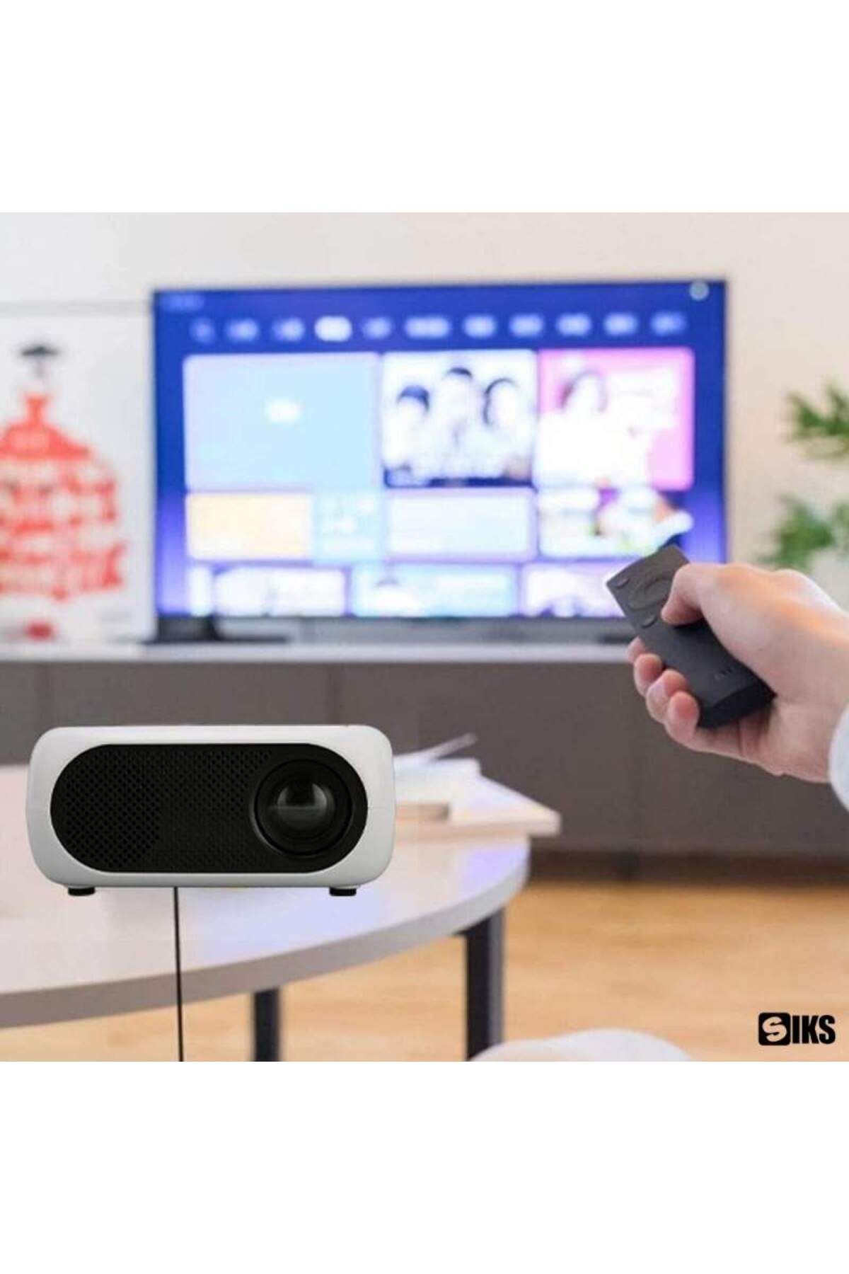 SIKS-Mini Projector, Super HD 1080P, 1200 Lumens, HDMI and USB Interface, With Remote Control 2