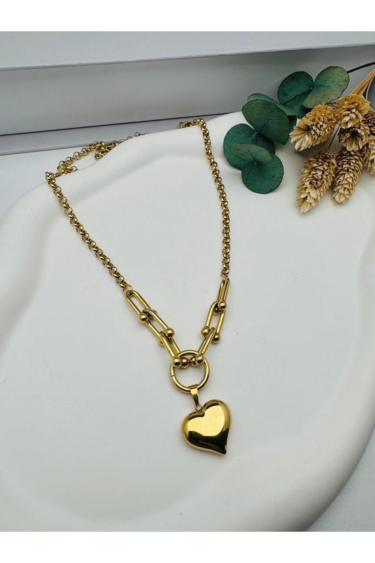 Pİ GLOBAL Kalpli Detaylı (Gold) 010665
