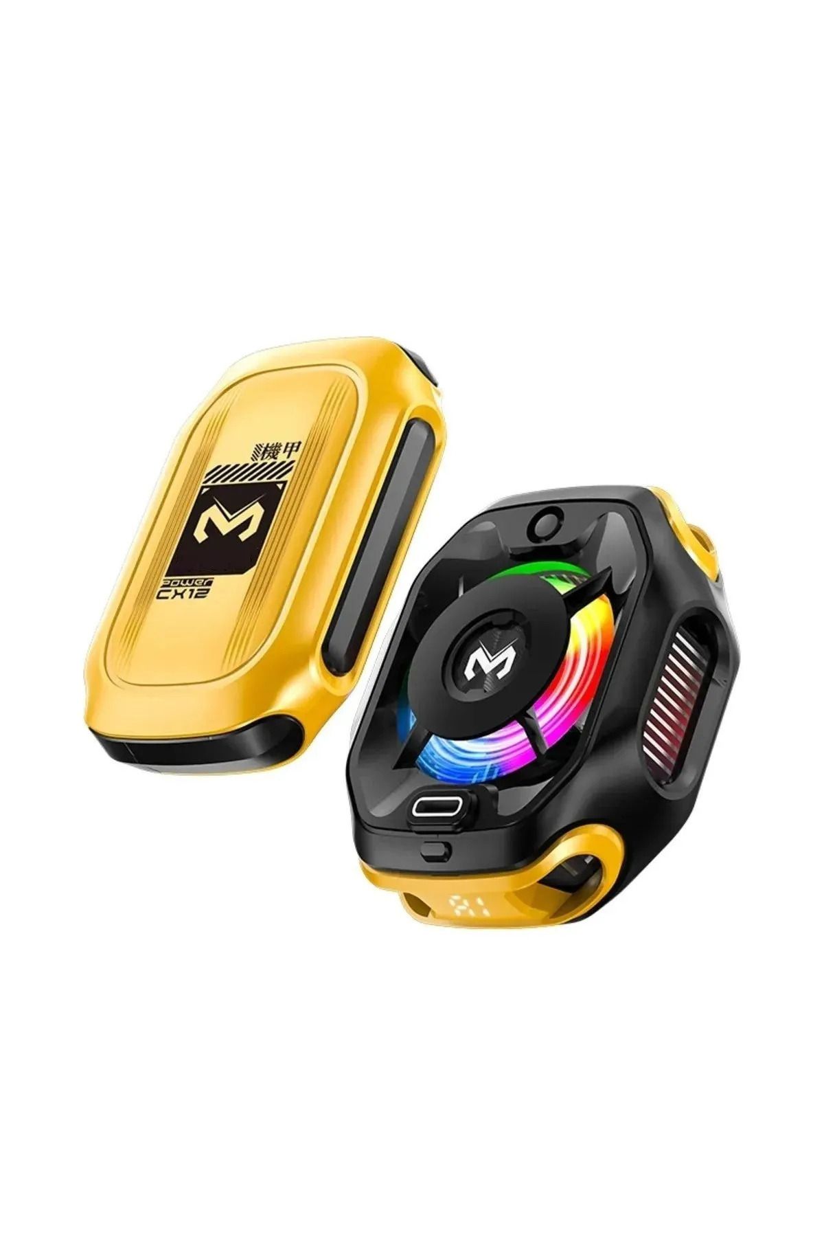 OBRAX CX12 Manyetik Rgb Oyun Soğutucu, Uyumlu Pubg Için Powerbankli Kablosuz Radyatör Fan