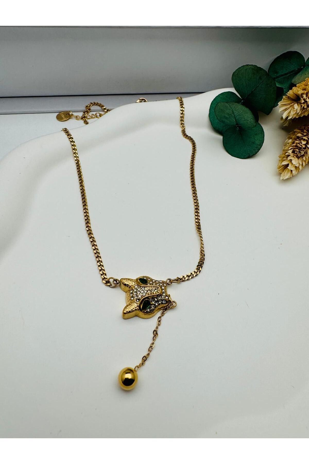 HEDİYELANDY Tasarım Çelik Kolye (Gold) 010668