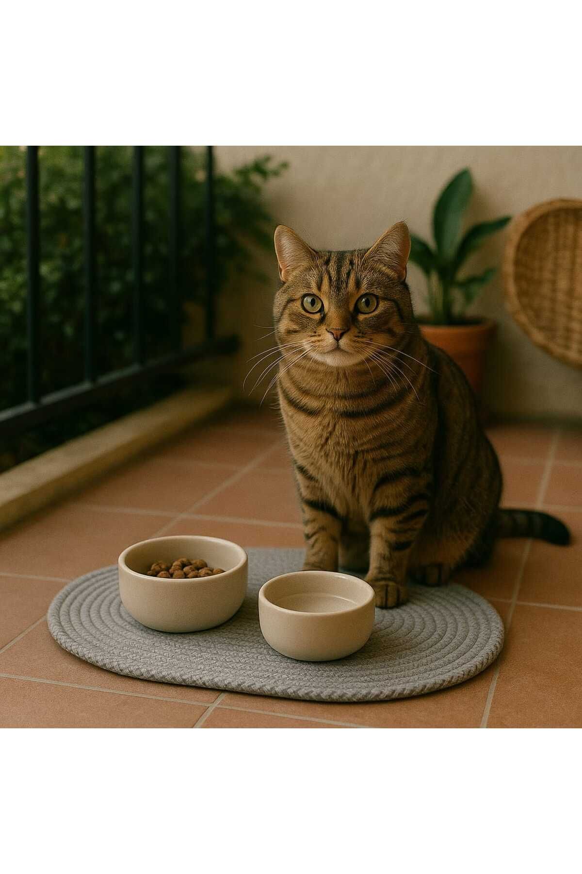 ÖRGÜM Kedi Beslenme Paspası 50x30 cm