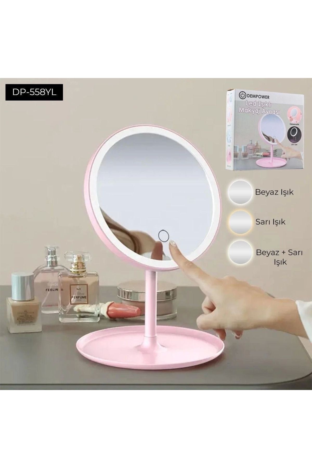 No8 Home Oval Işıklı Makyaj Aynası