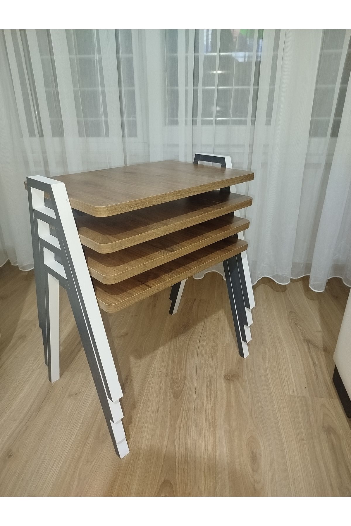 GÜVENÇ Zigon Sehpa 4'Lü Tepsi Model