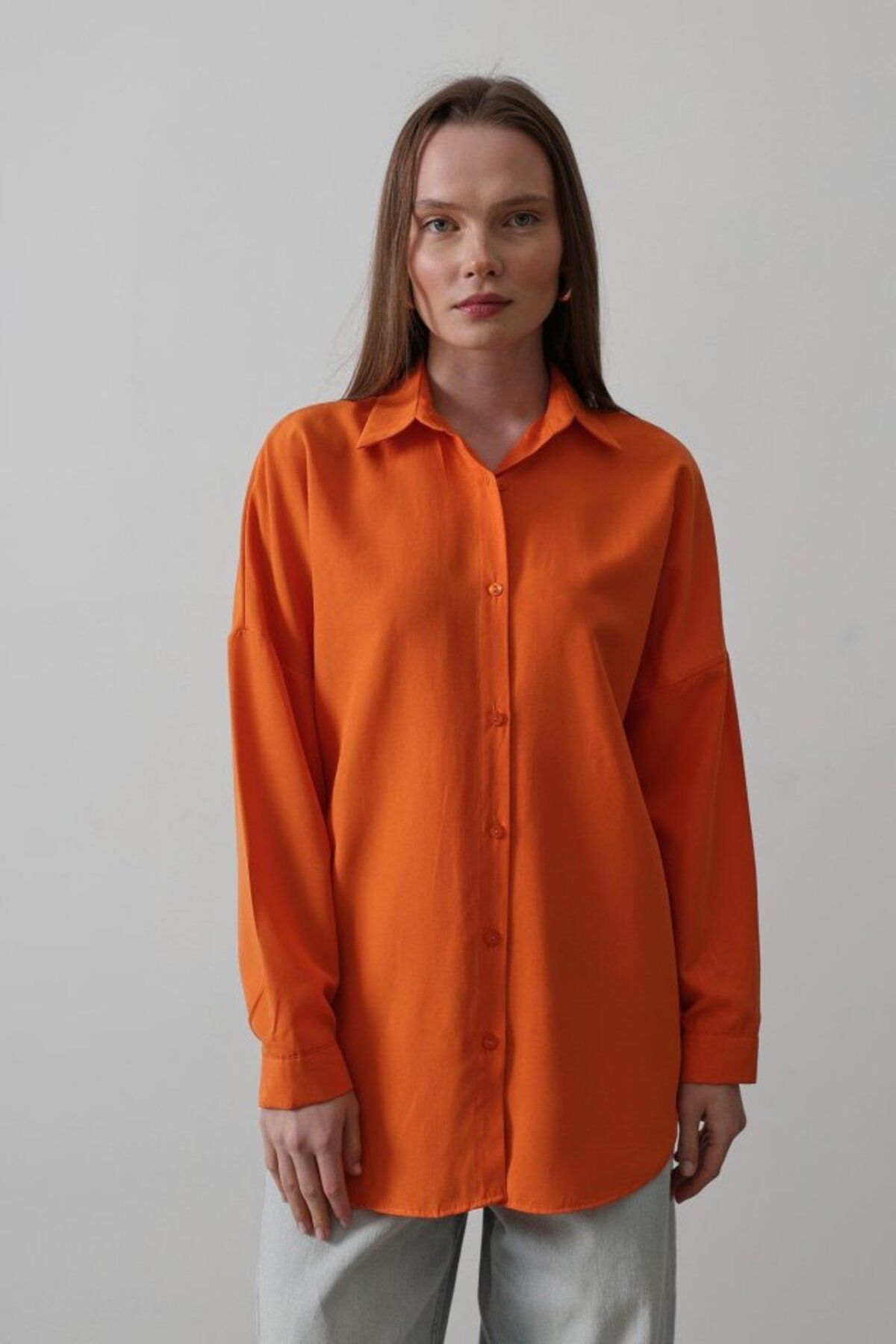 DEAG Uzun Kol Gömlek - Oranj