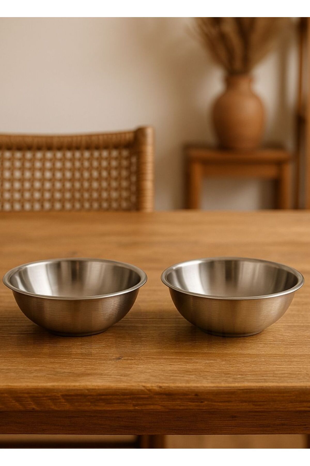 Jet's Home 2'li Set Sağlıklı Paslanmaz Çelik Kase - Çok Yönlü Çorba, Salata ve Meyve Kabı 350 ml No 1