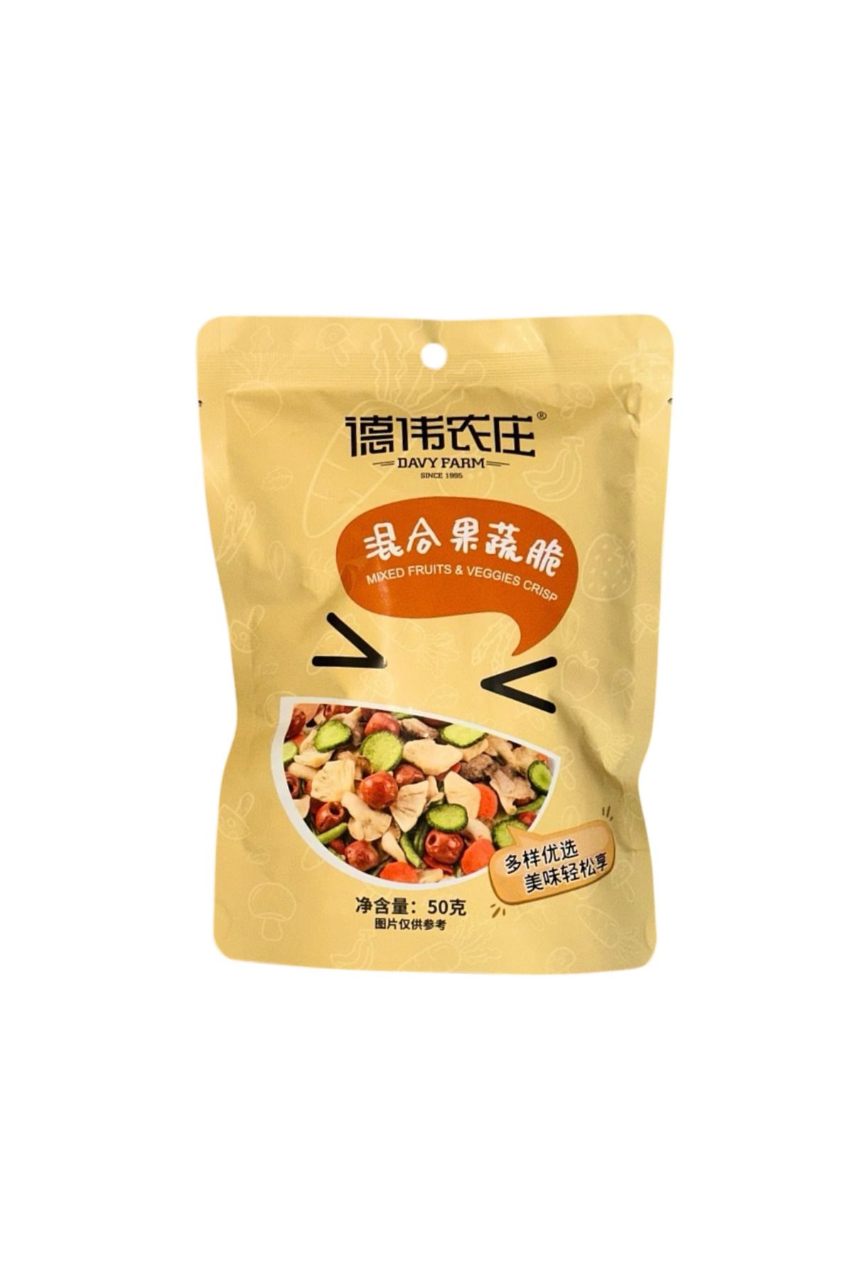 Davy Farm Mixed Fruits & Veggies Crisp 50gr