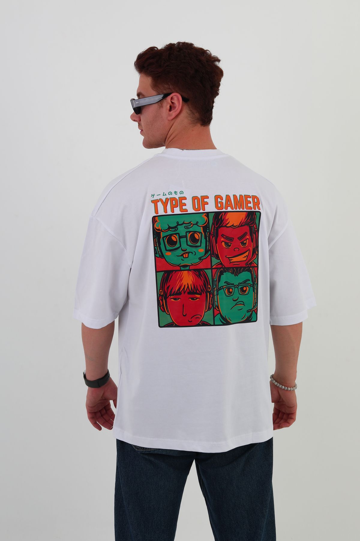 mantova TYPEOFGAMER-Oversize Tişört | Sırt Baskılı – Minimal Göğüs Desenli Unisex Tshirt