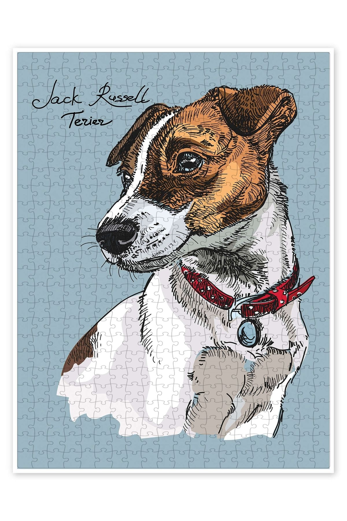 Jeronkarji Küçük Jack Russel 500 Parça Puzzle Yapboz Kedi Köpek Temalı Doğa ve Orman Hayvanları