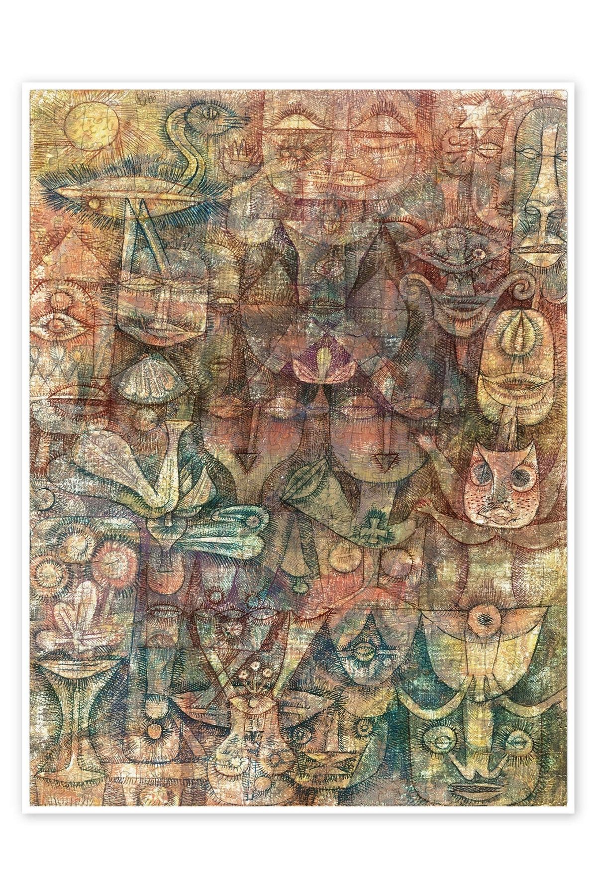 Jeronkarji Garip Bahçe 500 Parça Puzzle Yapboz Bohem Soyut Sanat Temalı