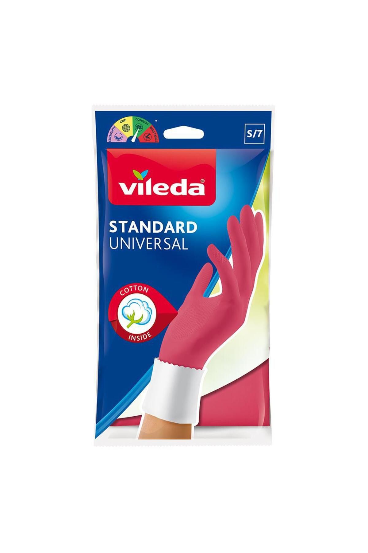 Vileda Standart Universal Temizlik Eldiveni Kırmızı - Small / No.7