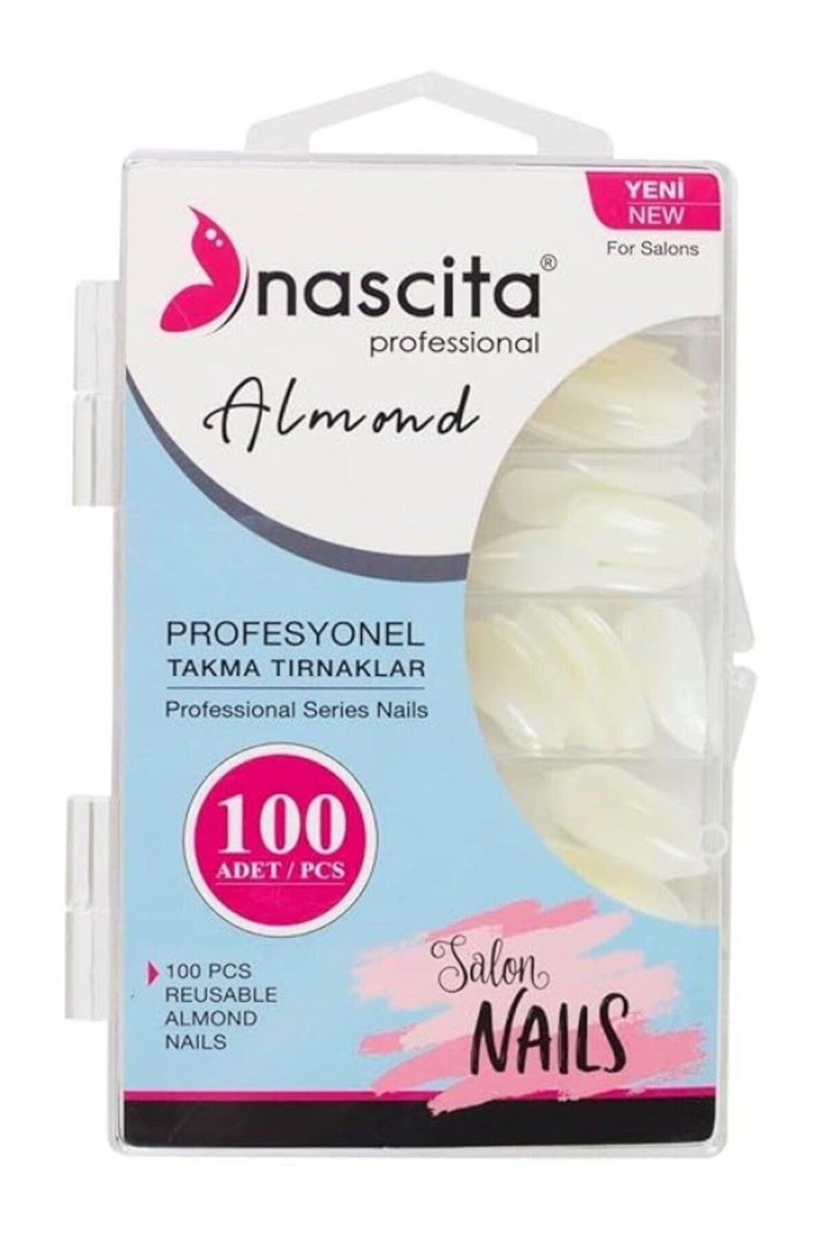 ShopZum 100&Apos;Lü Kutulu Almond Takma Tırnak - 166