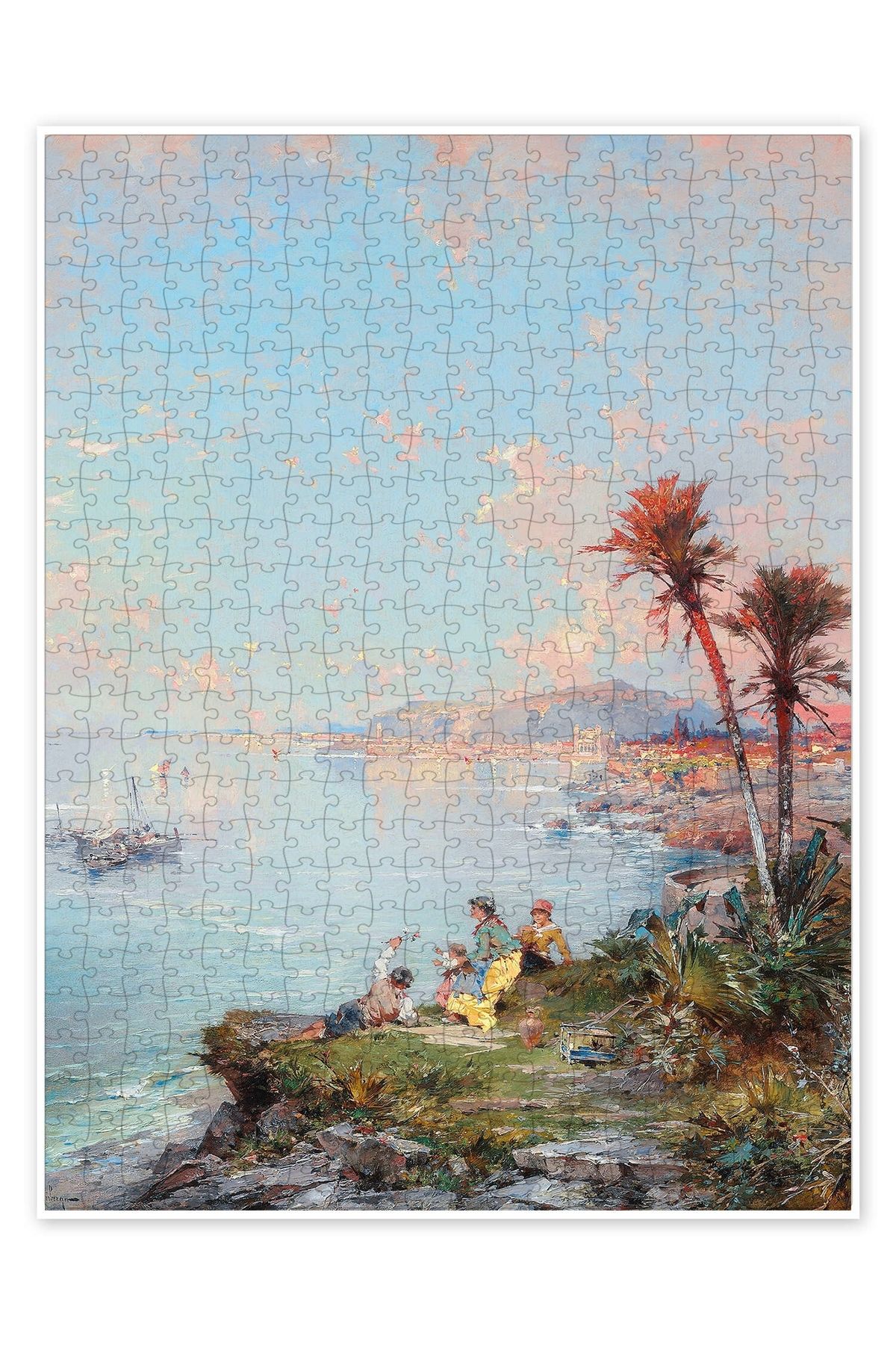 Jeronkarji Monako Görünümü 500 Parça Puzzle Yapboz Şehir Manzara Temalı Hobilik