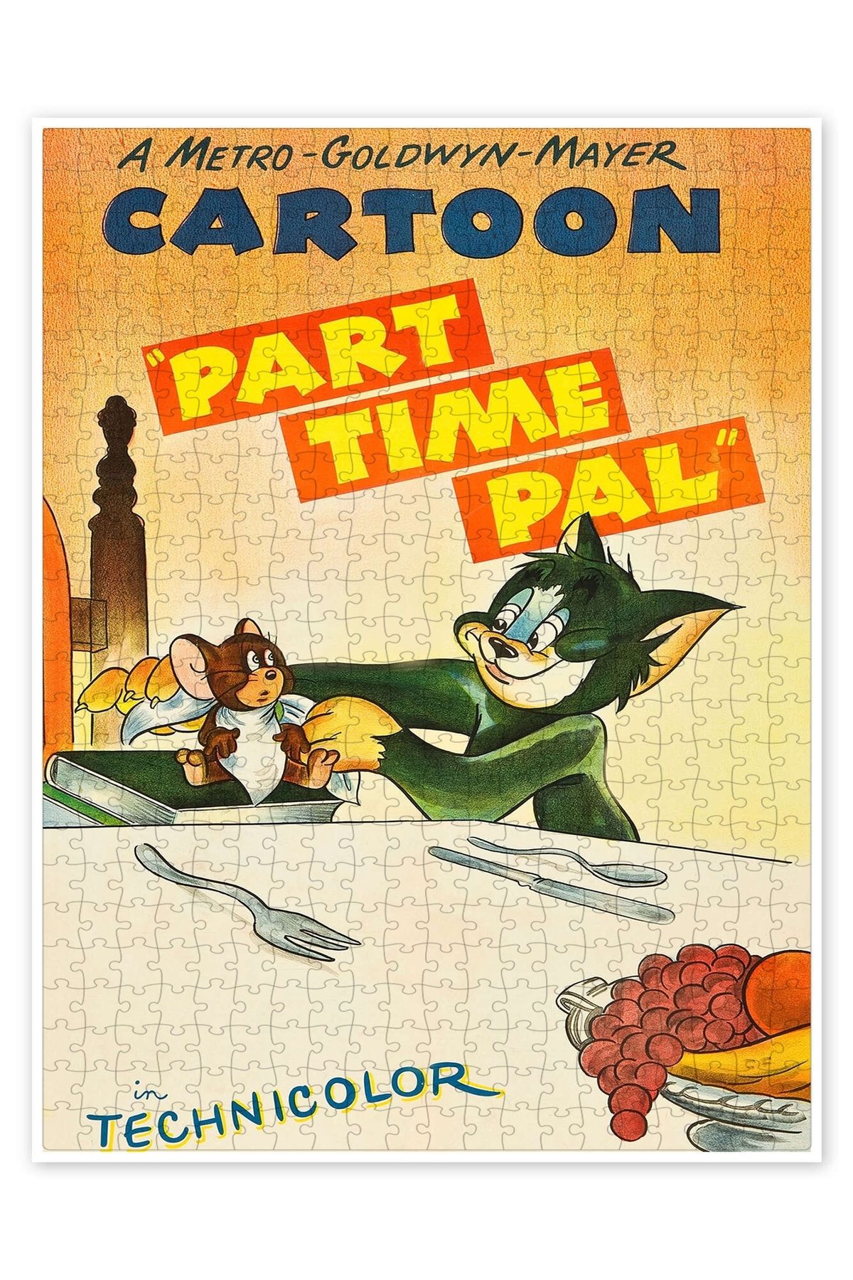 Jeronkarji Tom ve Jerry 1947 500 Parça Puzzle Yapboz Klasik Film Temalı