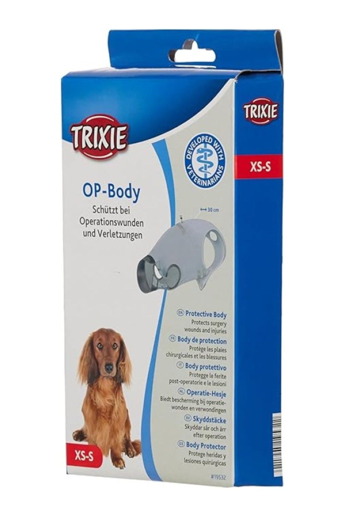 ShopZum Trixie Köpekler İçin Vücut Koruyucu Elbise, Xs-S, 30 Cm, Gri