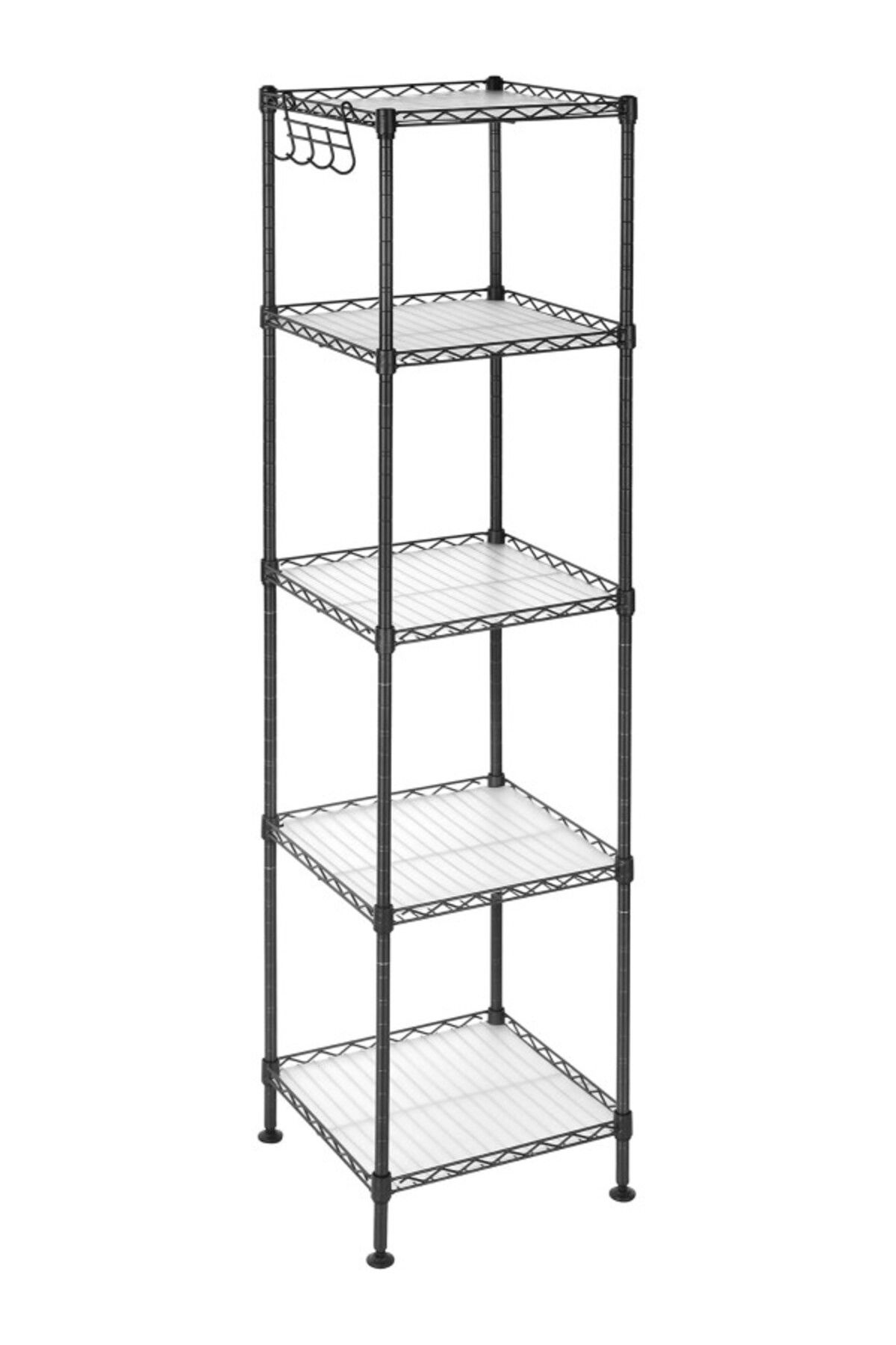 ShopZum Songmics Banyo Rafı, Ayaklı Raf, Metal, Sağlam, 100 Kg&Apos;A Kadar Taşıma Kapasitesi Lgr23Bk