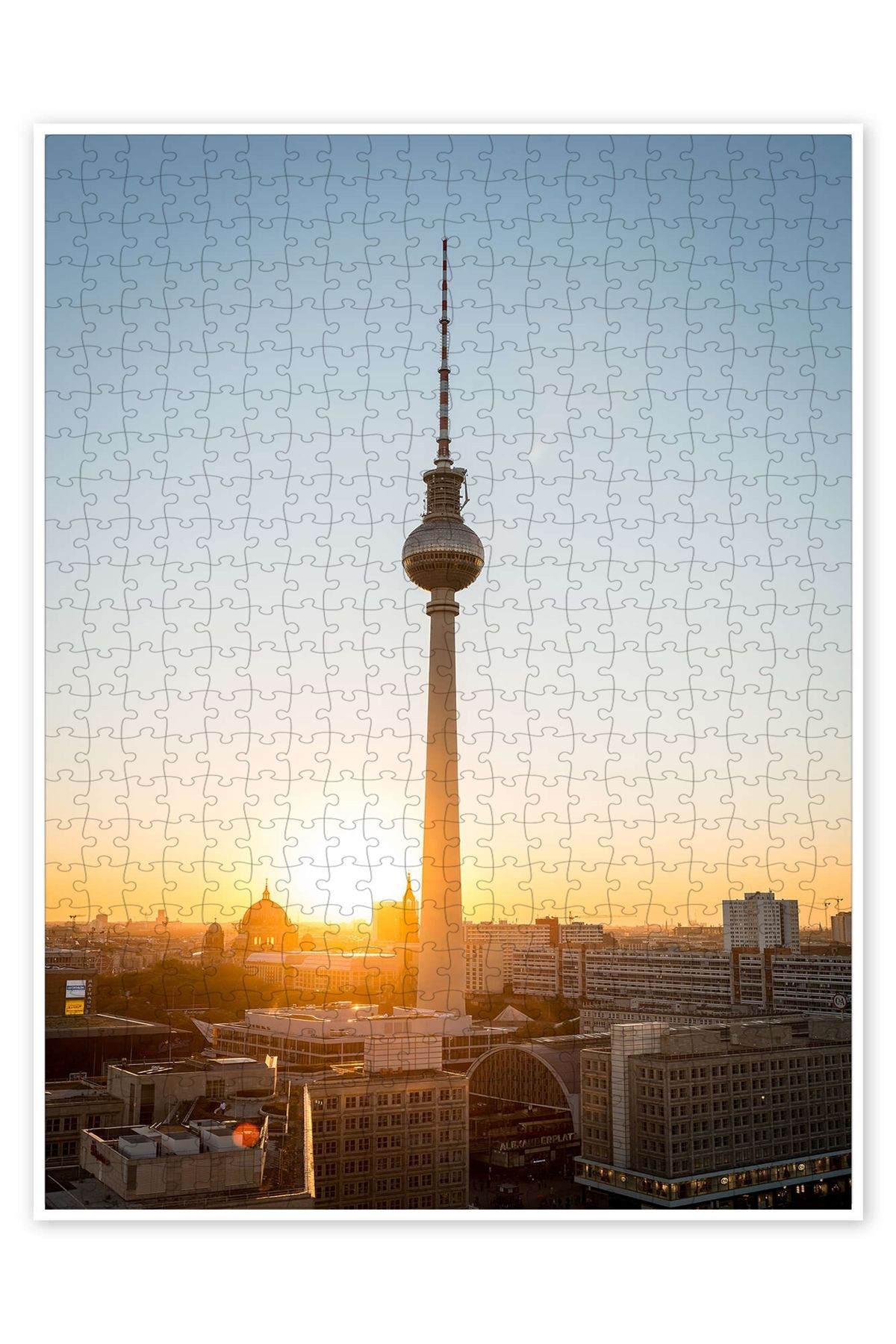 Jeronkarji Berlin TV Kulesi 500 Parça Puzzle Yapboz Şehir Manzara Temalı Hobilik