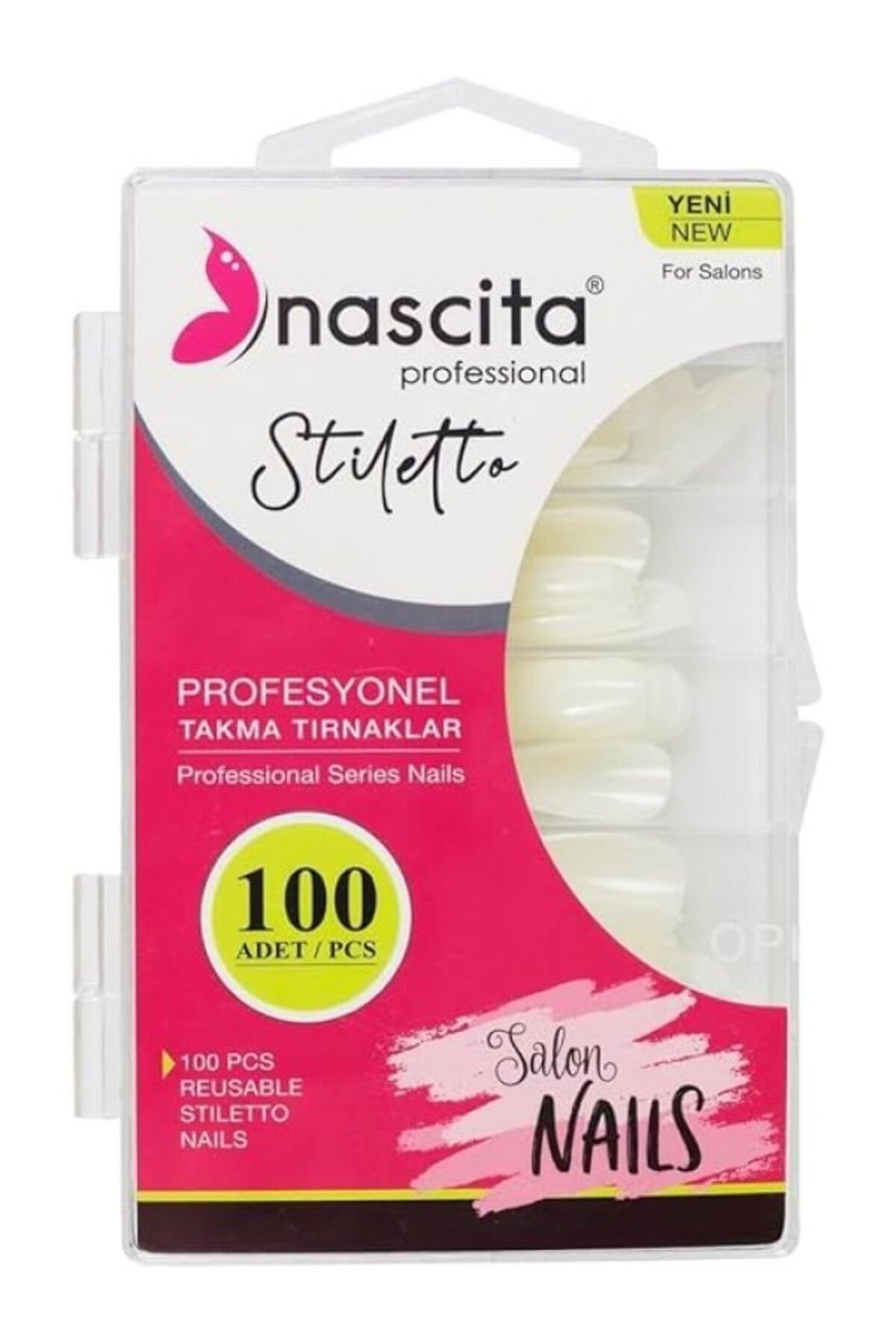 ShopZum 100&Apos;Lü Kutulu Stiletto Takma Tırnak - 164