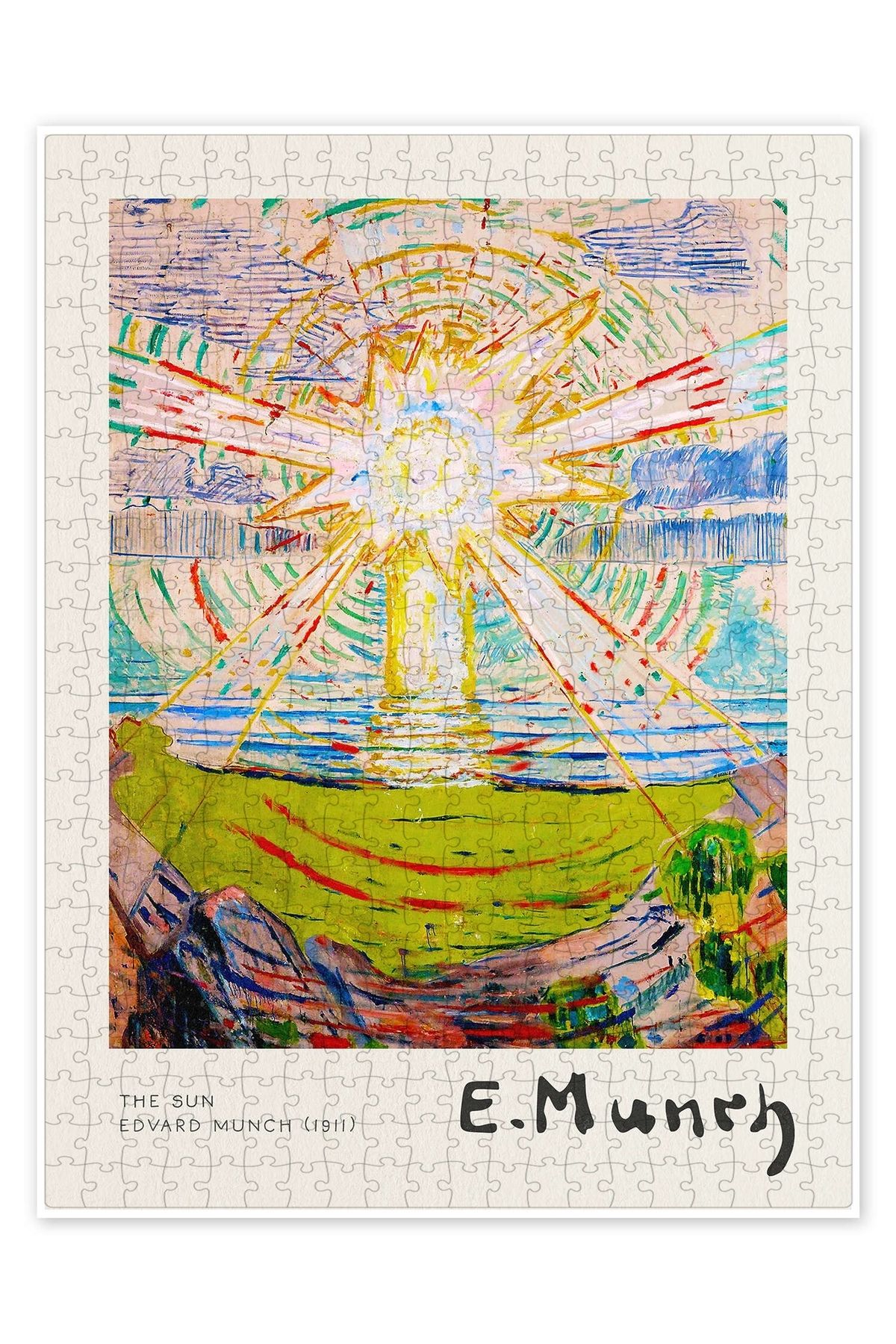 Jeronkarji Güneş 500 Parça Puzzle Yapboz Bohem Soyut Sanat Temalı
