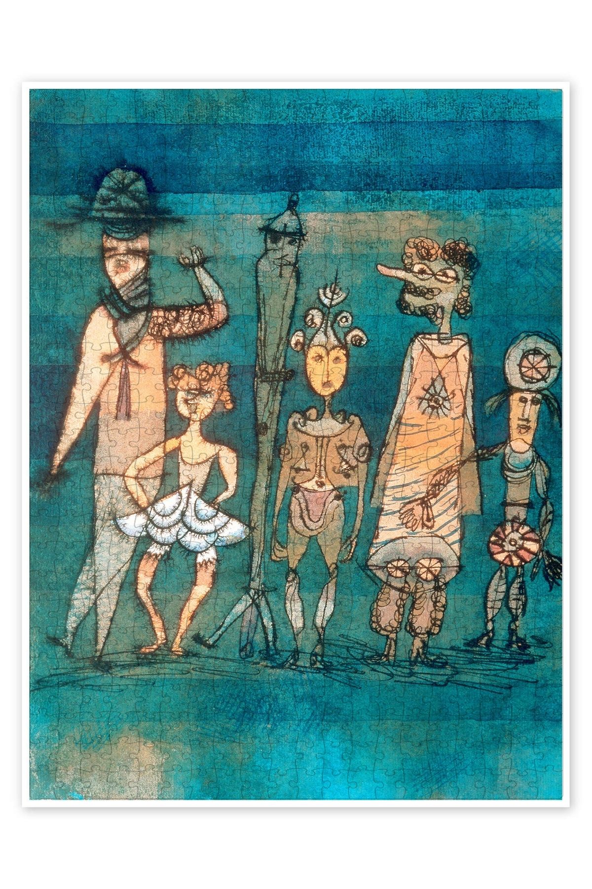 Jeronkarji Maskeler 500 Parça Puzzle Yapboz Bohem Soyut Sanat Temalı