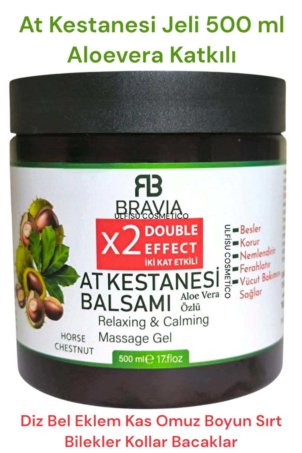 ULFİSU COSMETİCO BRV At Kestanesi Jeli Balsamı 500 Gr. - Tüm Agrillariniz İçin