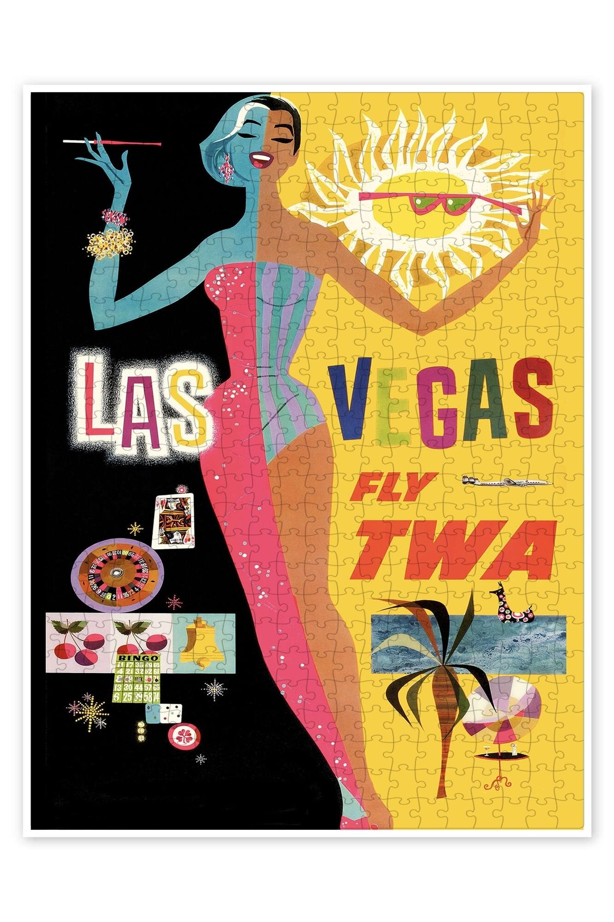 Jeronkarji Las Vegas 500 Parça Puzzle Yapboz Şehir Manzara Temalı Hobilik