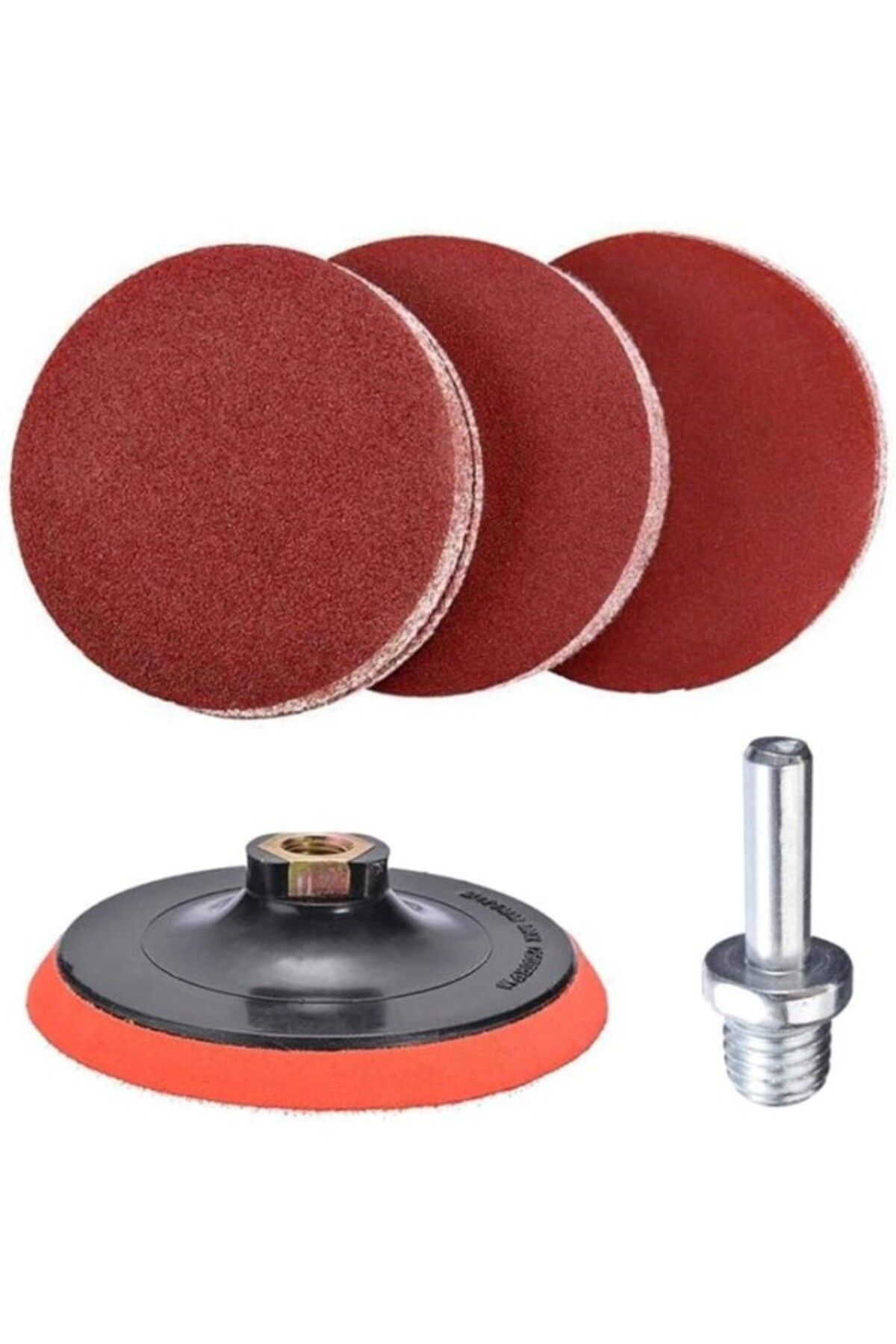 ShopZum Cırt Zımpara Seti Matkap Aparatı 115 Mm (7 PARÇA)