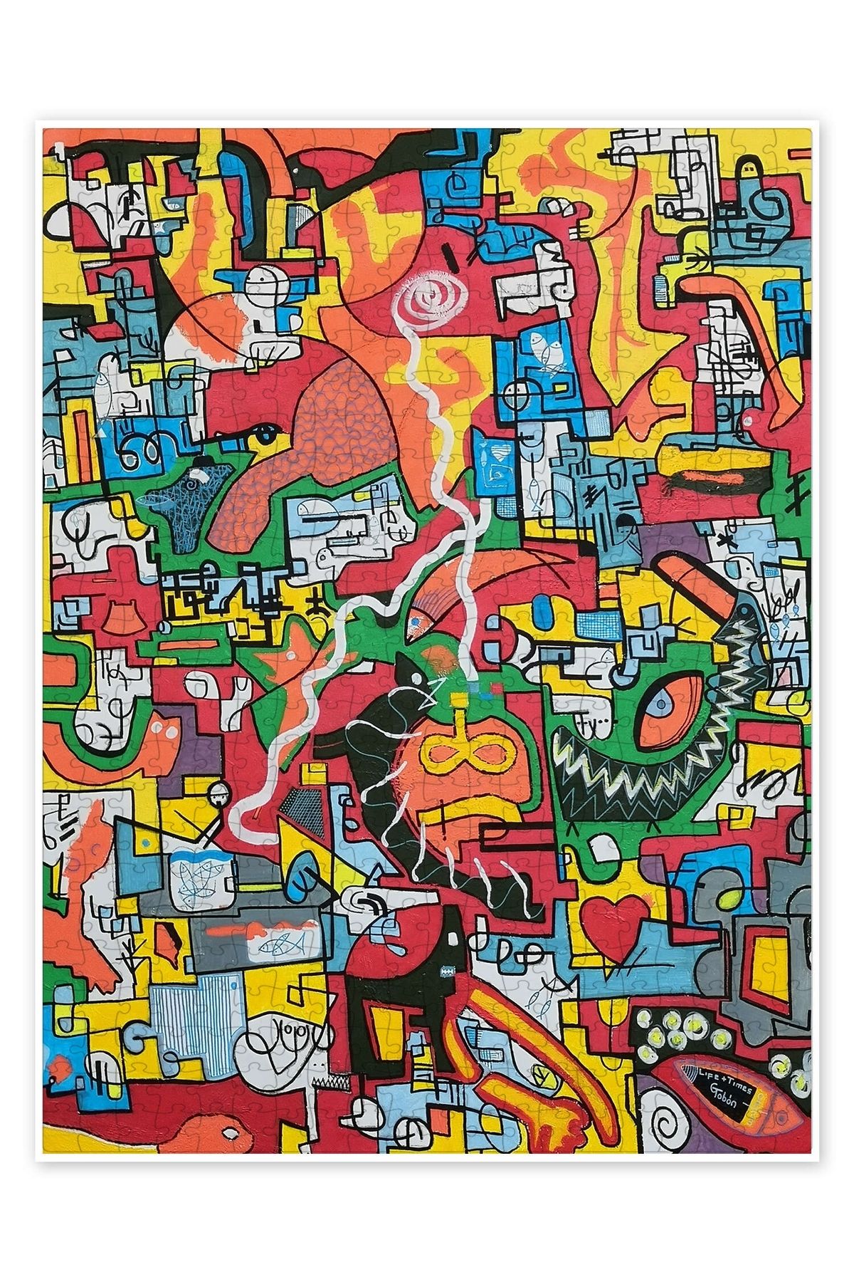 Jeronkarji Yaşam ve Zamanlar 500 Parça Puzzle Yapboz Bohem Soyut Sanat Temalı