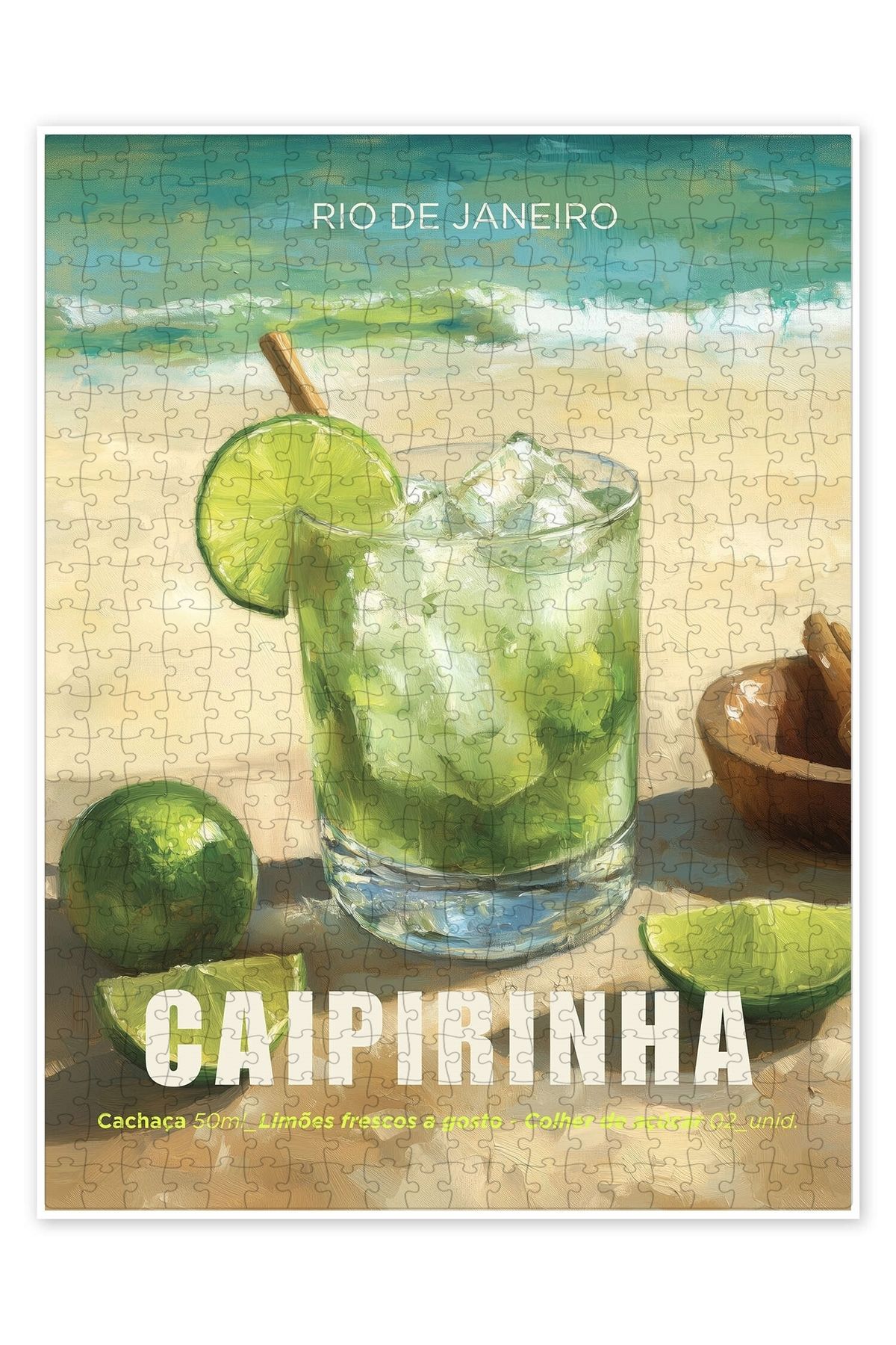 Jeronkarji Klasik Caipirinha 500 Parça Puzzle Yapboz Mutfak Temalı Yetişkinler için