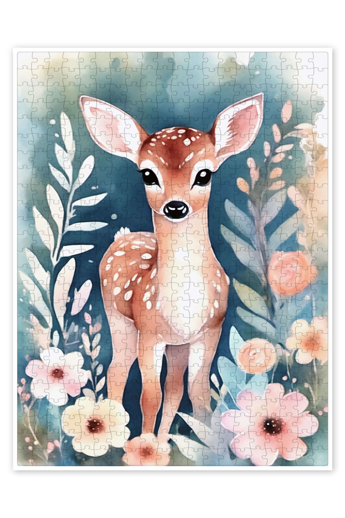 Jeronkarji Sevimli Fawn 500 Parça Puzzle Yapboz Çocuklar için Neşeli Hayvan Temalı