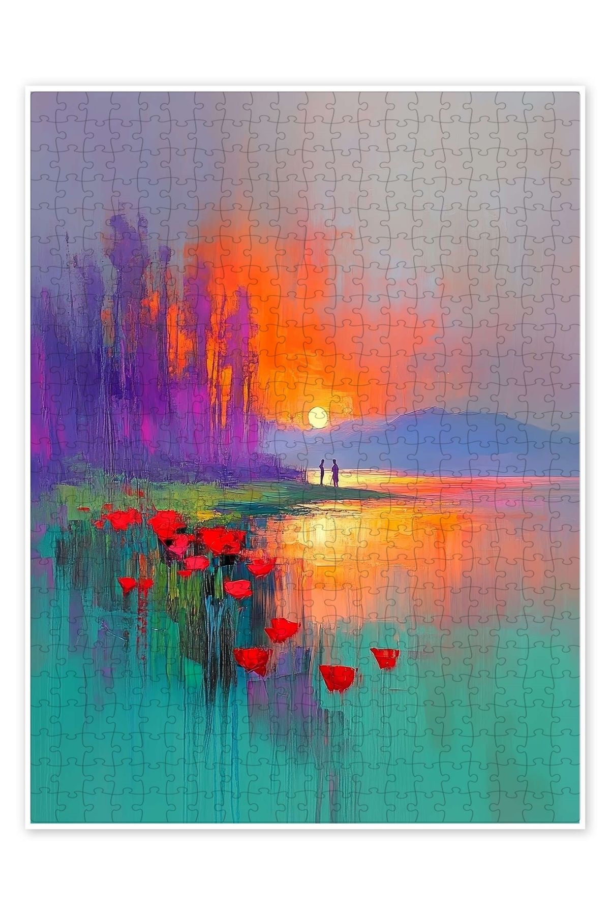 Jeronkarji Günbatımı hikayeleri 500 Parça Puzzle Yapboz Bohem Soyut Sanat Temalı