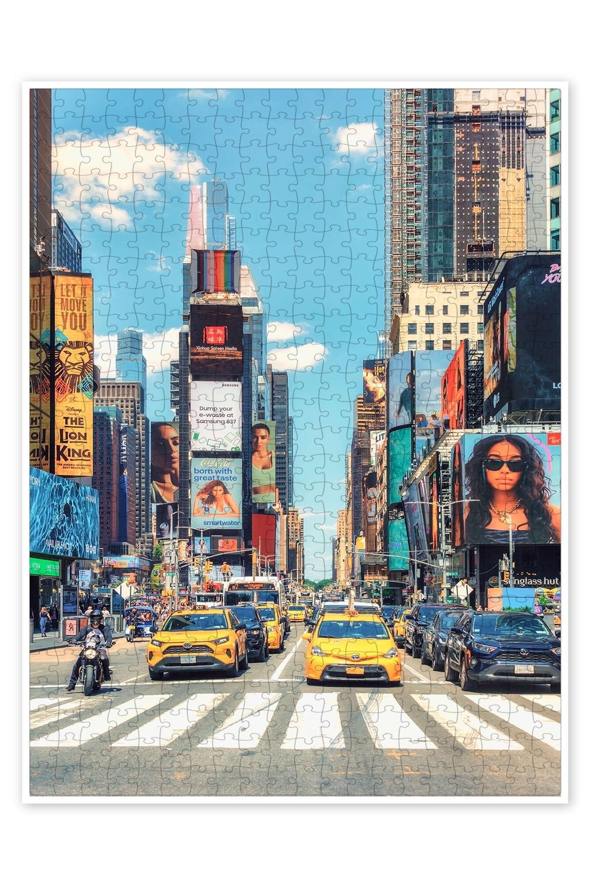 Jeronkarji Renkli Times Meydanı ve mavi gökyüzü 500 Parça Puzzle Yapboz Şehir Manzara Temalı Hobilik
