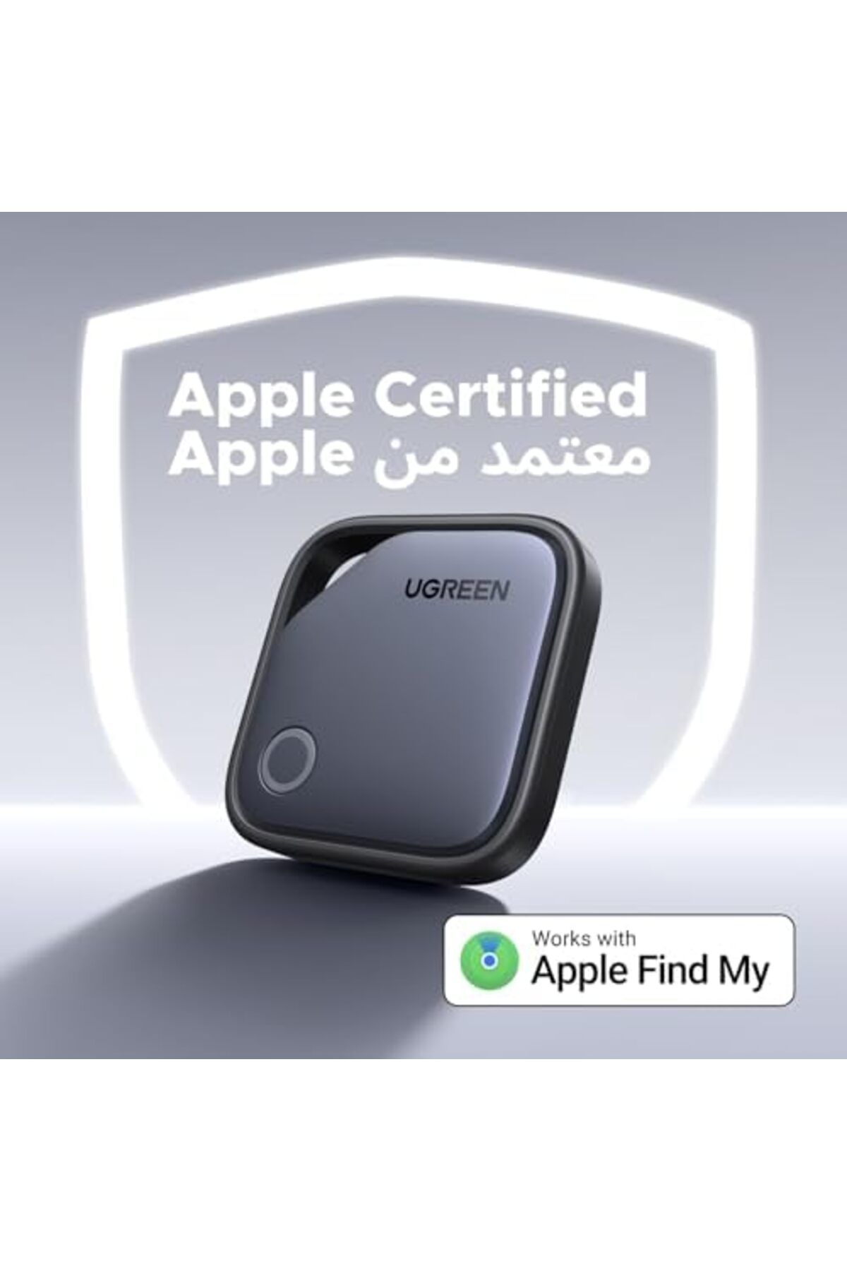 Ugreen-FineTrack Smart Finder, Apple Find My (iOS only) Smart Tag Replaceable Battery Tracker Locato 4
