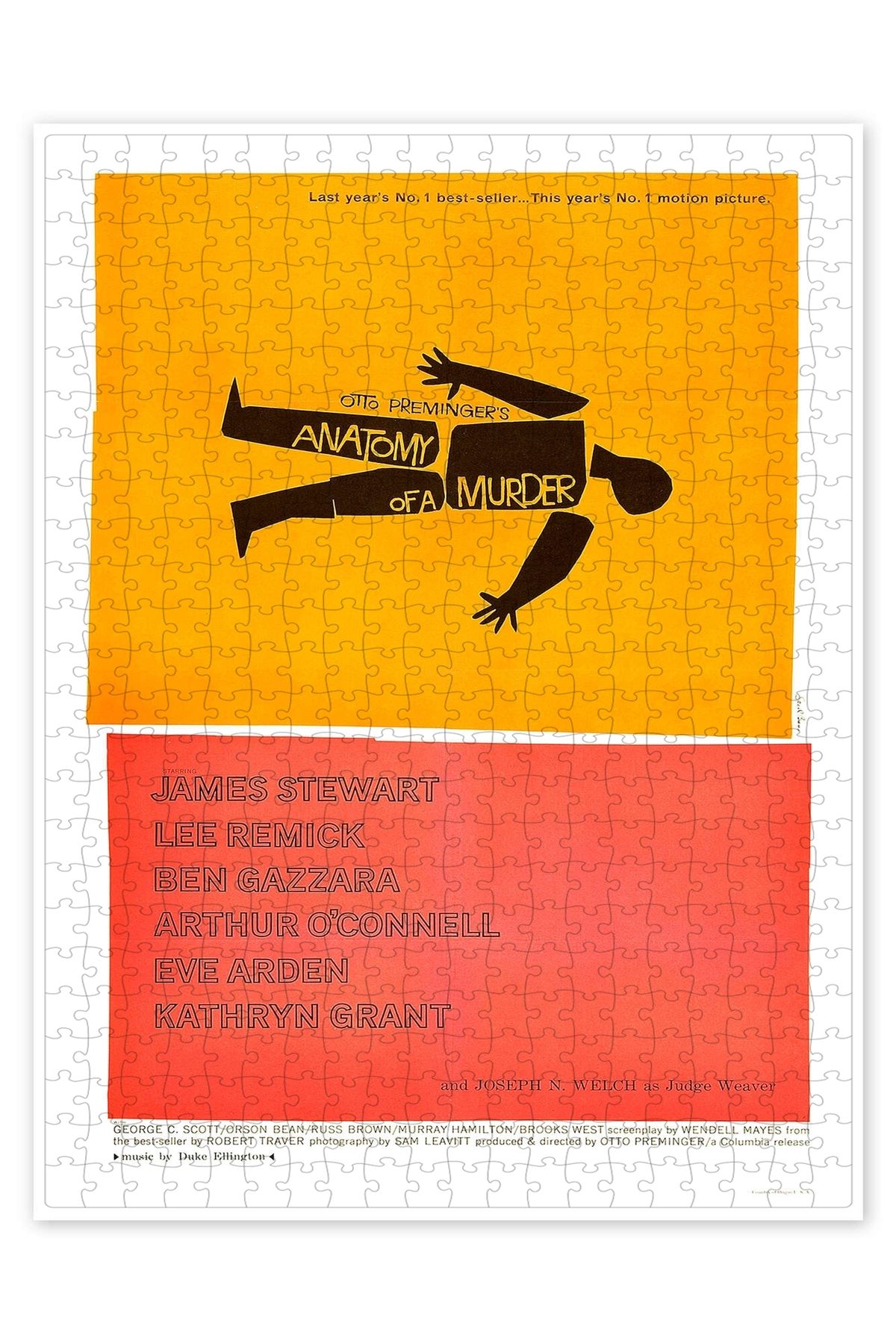 Jeronkarji Bir Cinayetin Anatomisi 500 Parça Puzzle Yapboz Klasik Film Temalı