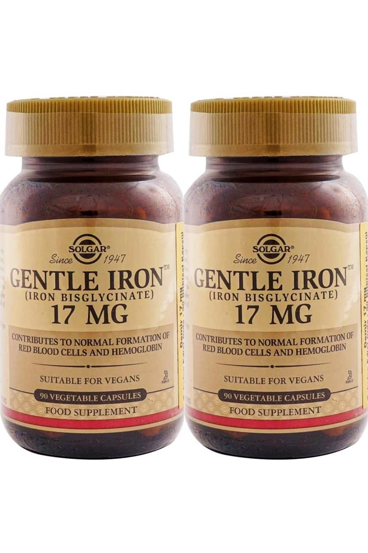 Solgar Gentle Iron 17 mg 90 Kapsül 2 Adet
